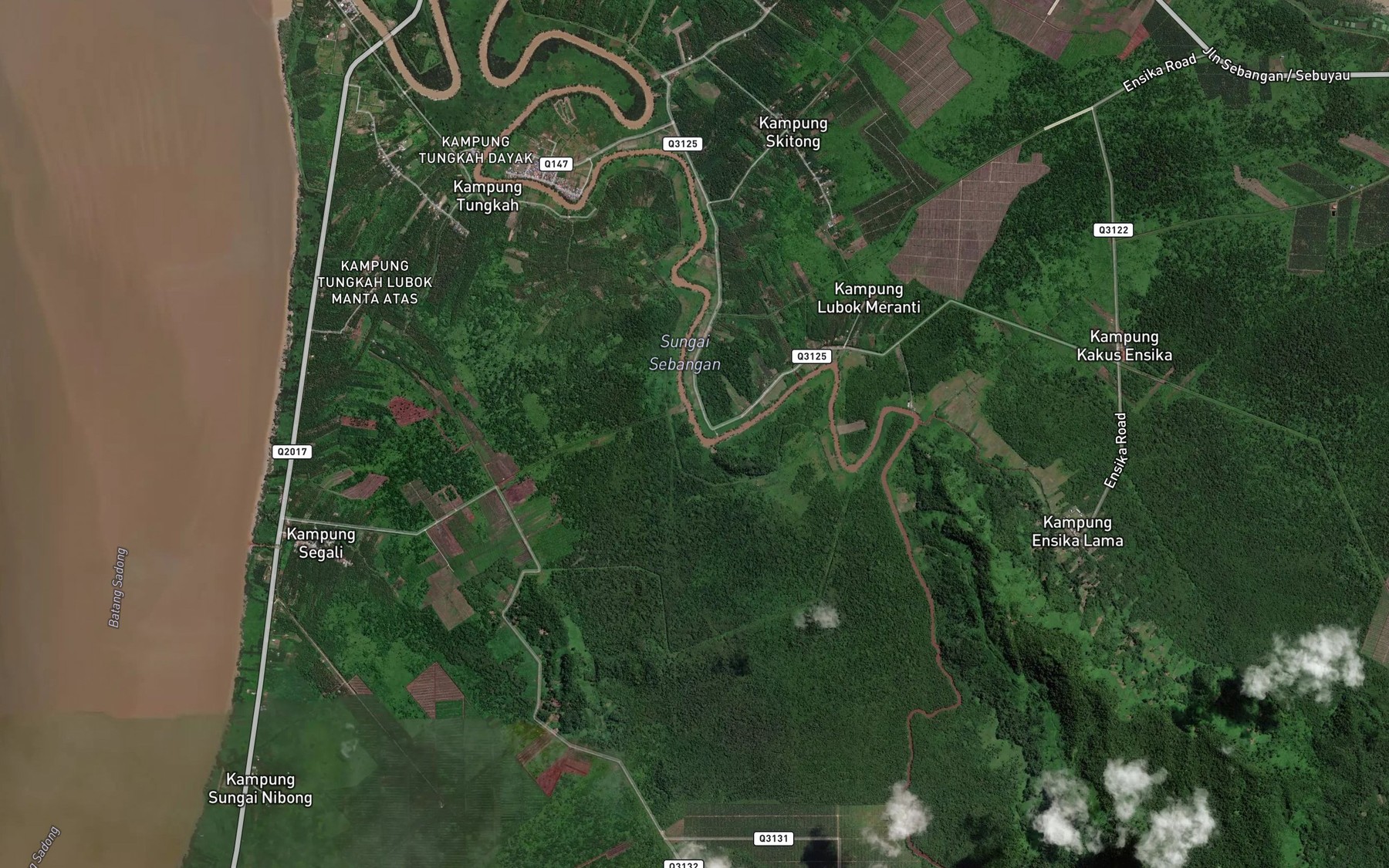 Satellite map of the Sungai Pendam