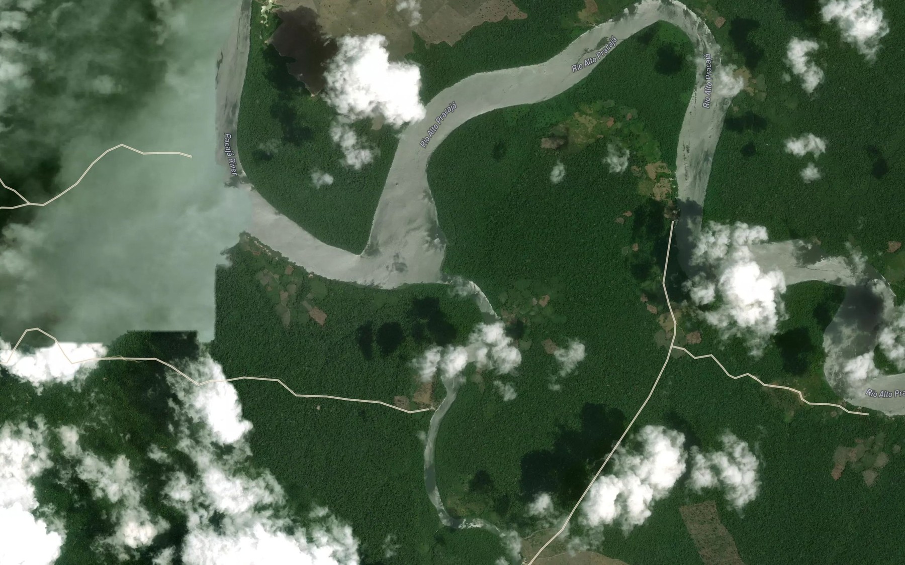 Satellite map of the Rio Aruana