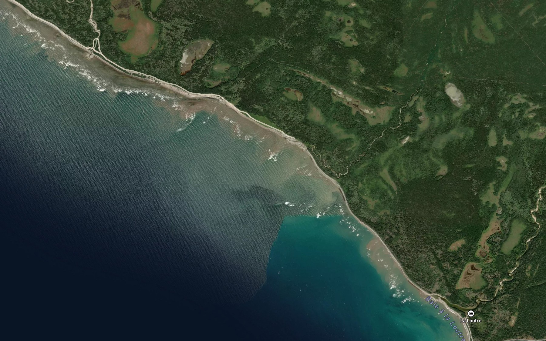 Satellite map of the Anse Kneeland