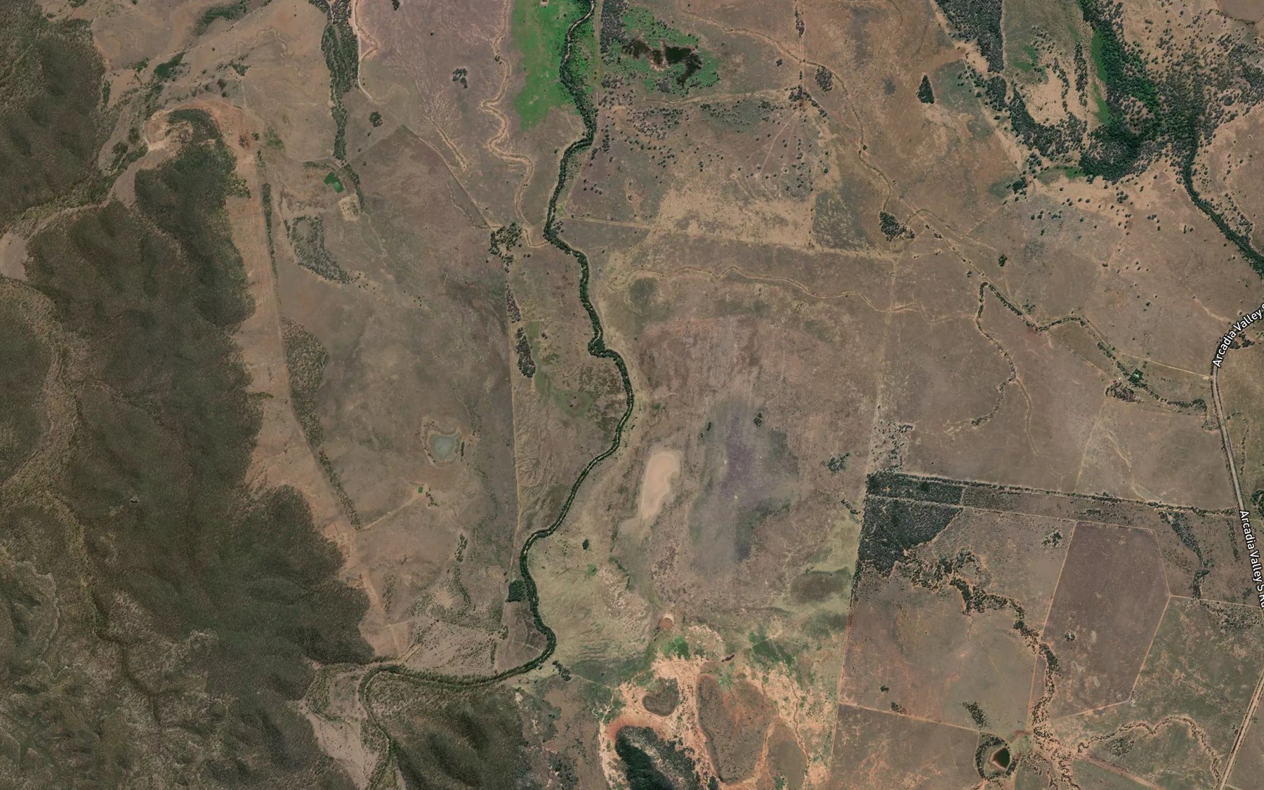 Satellite map of the Lake Brown