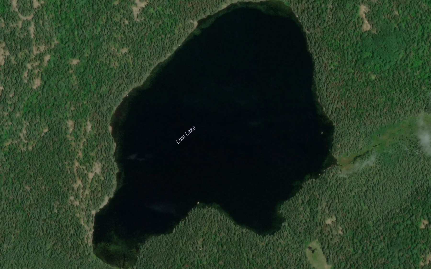 Satellite map of the Lost Lake