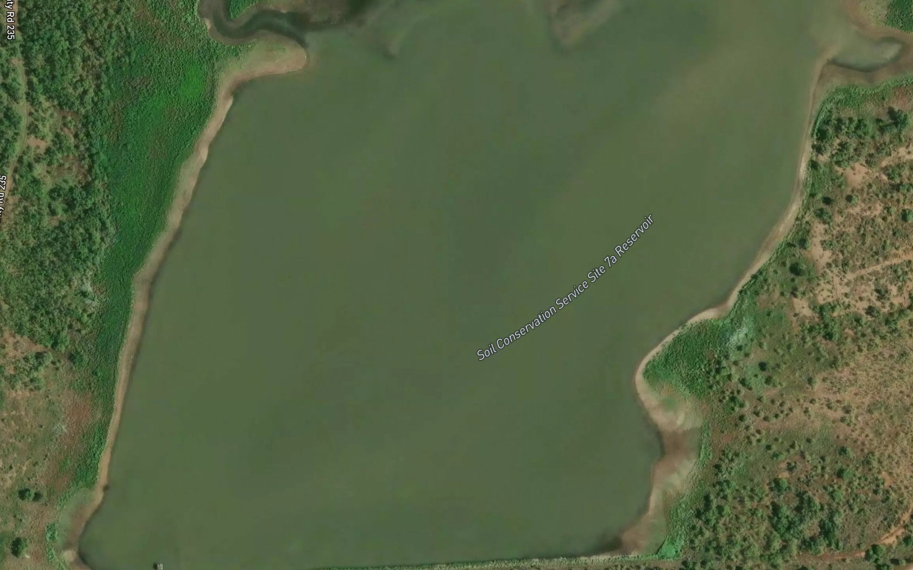 Satellite map of the Soil Conservation Service Site 7a Reservoir