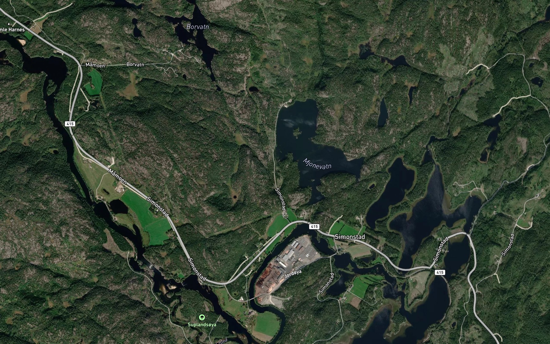 Satellite map of the Mekerasbekk