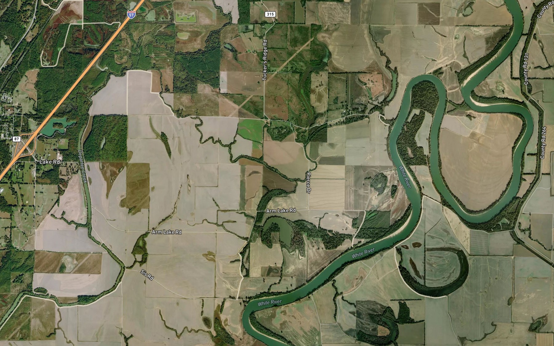 Satellite map of the Hopspinike Lake