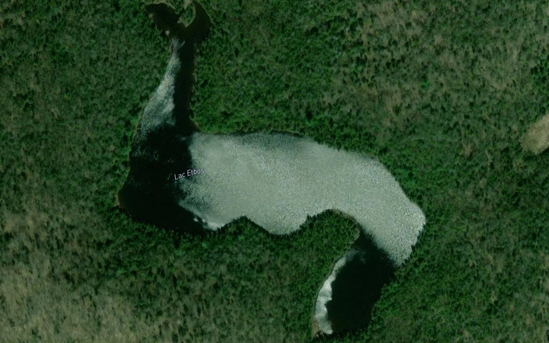 Satellite map of the Lac Etbos