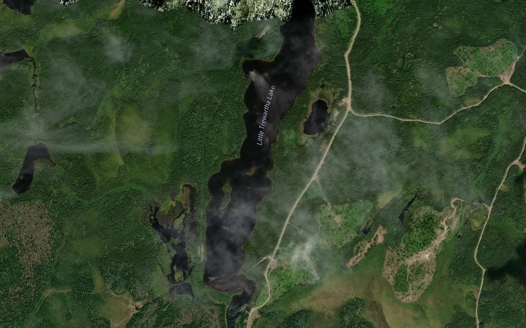 Satellite map of the Little Trewartha Lake