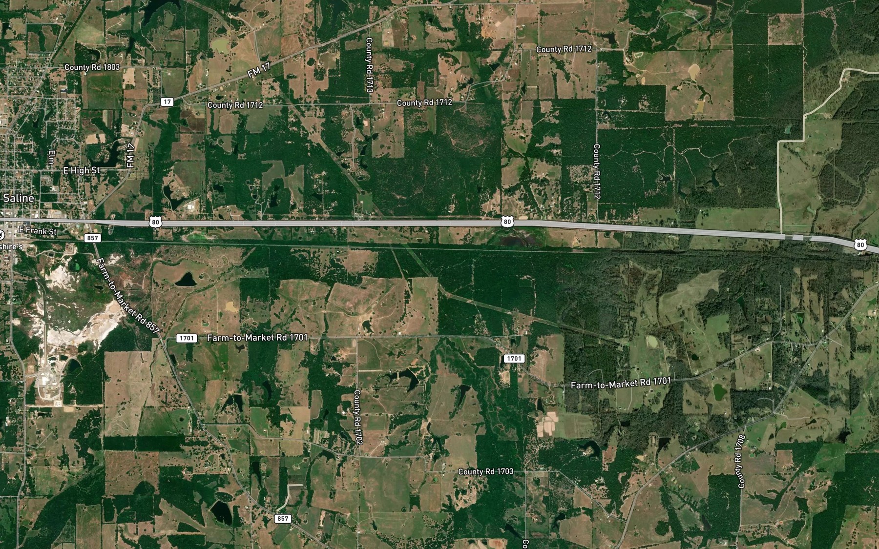 Satellite map of the Chrestman Branch