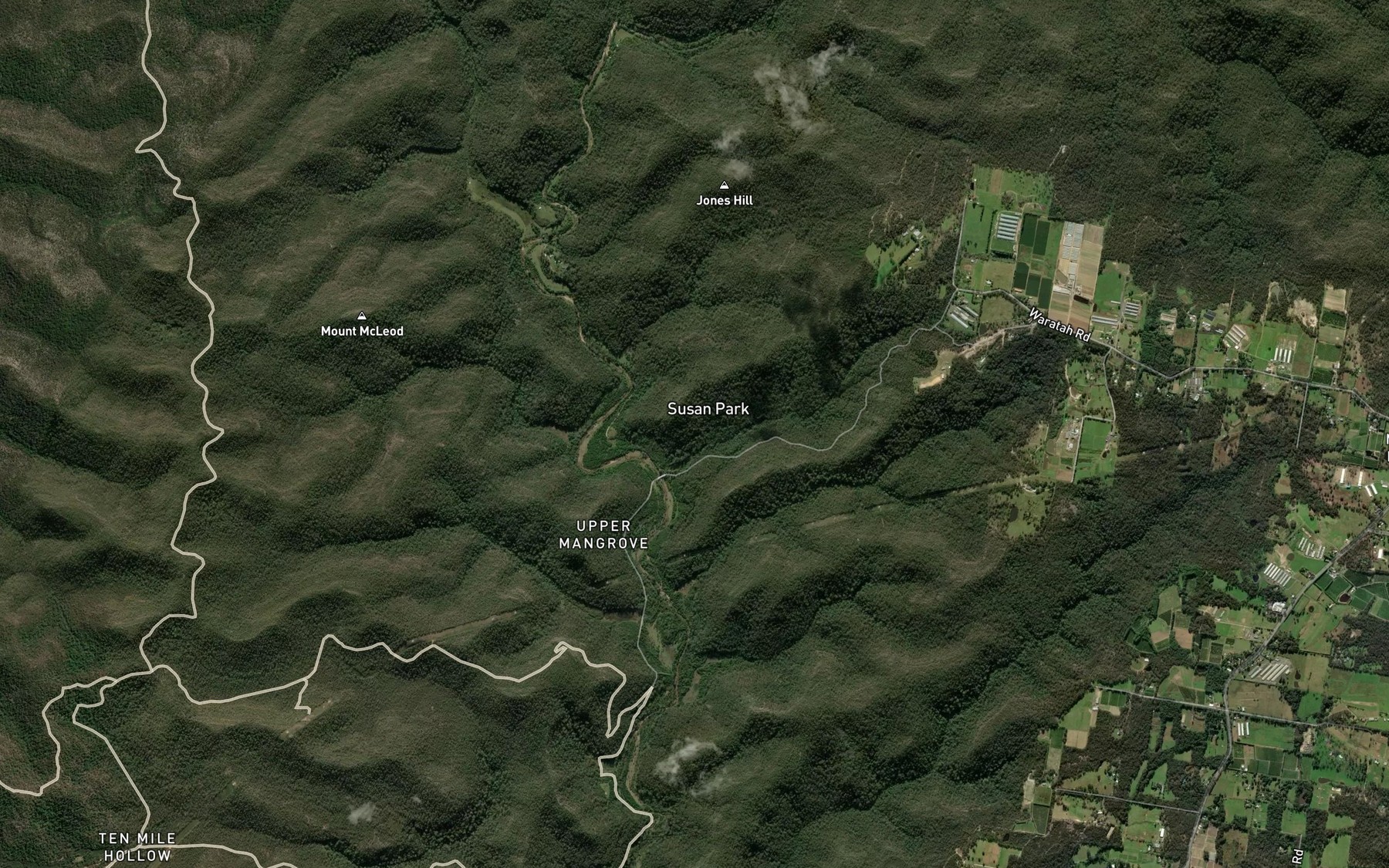 Satellite map of the Dubbo Creek
