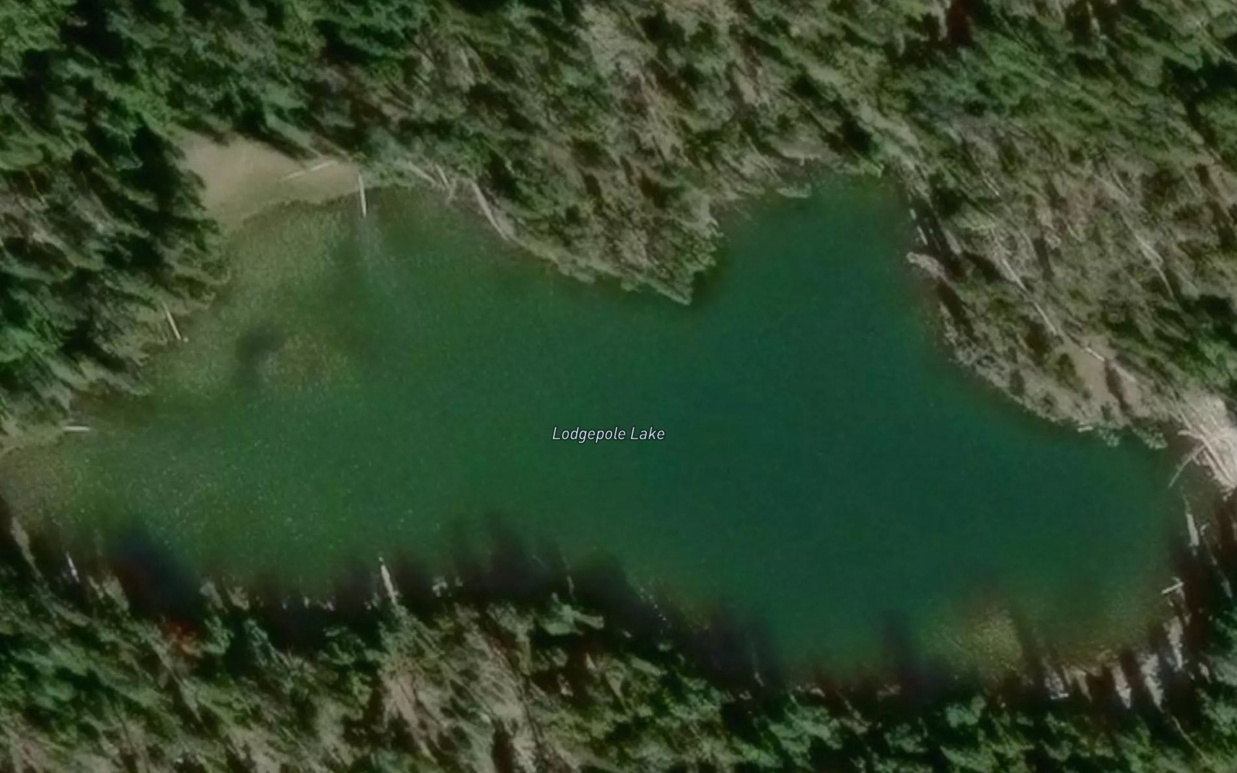 Satellite map of the Lodgepole Lake