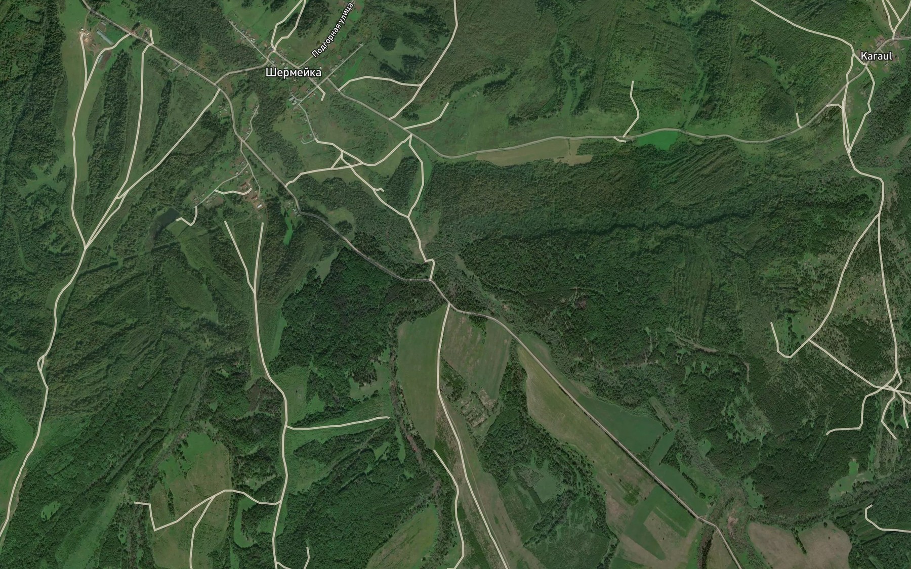 Satellite map of the Malaya Shermeyka