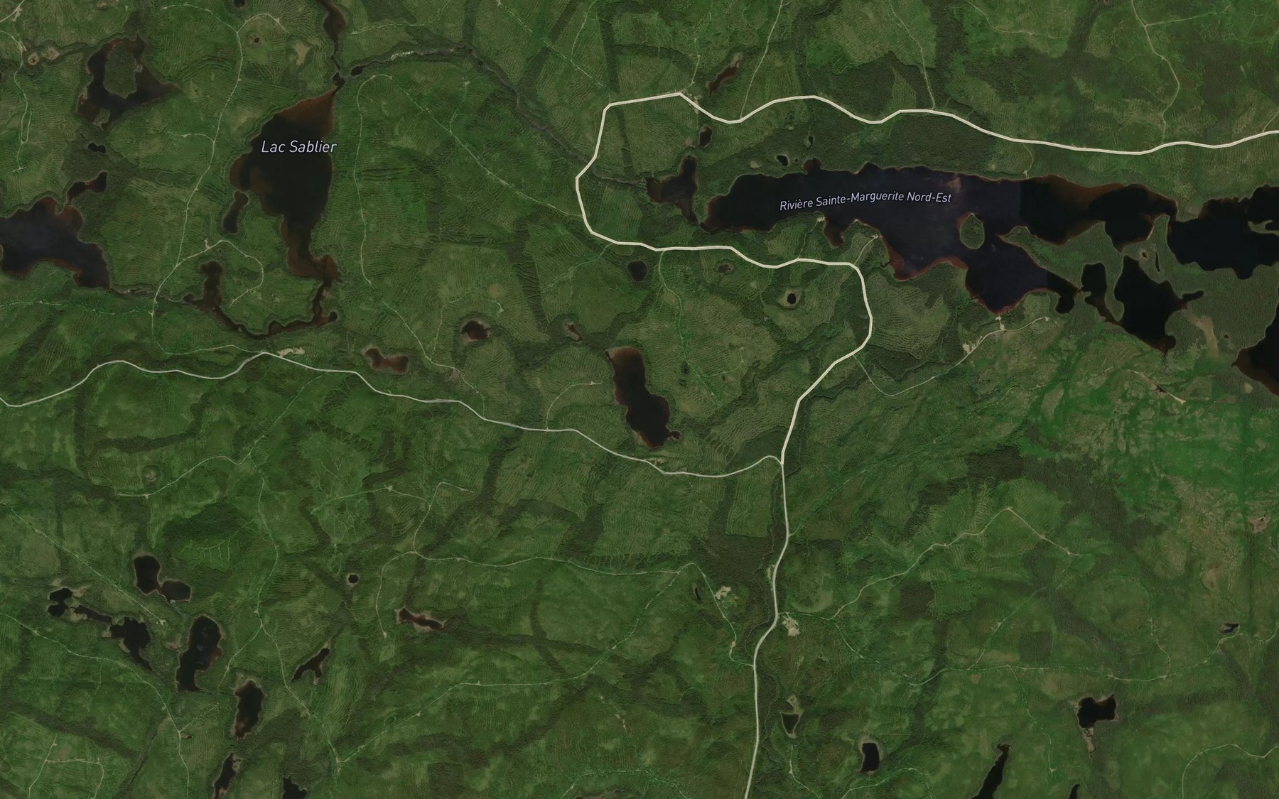 Satellite map of the Lac du Putois