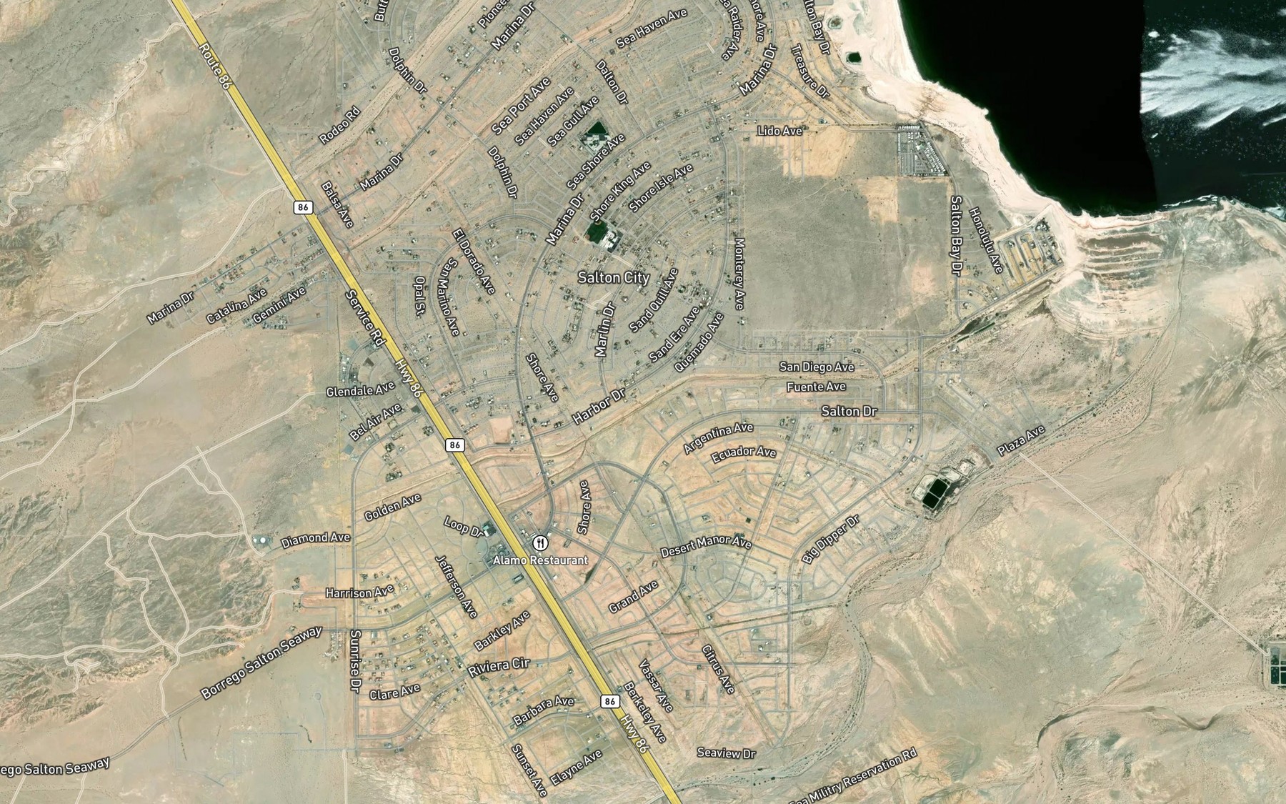 Satellite map of the Biloxi Wash