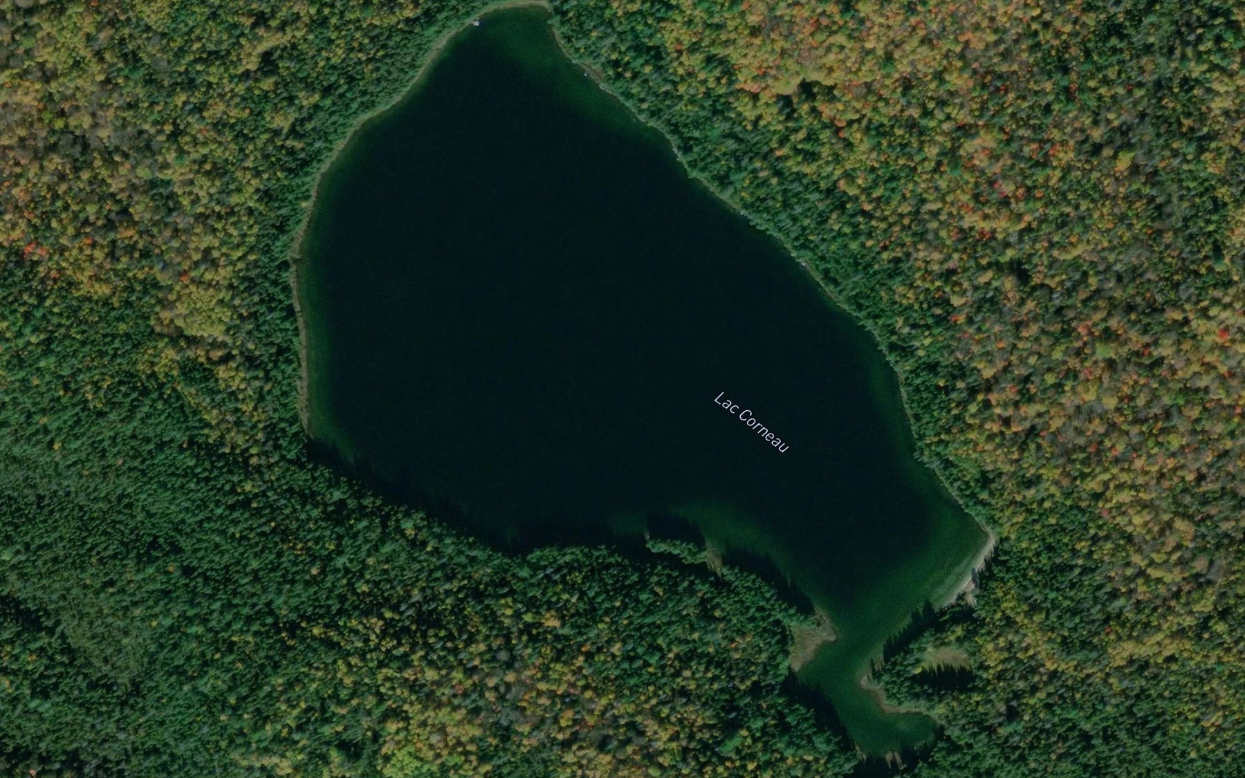 Satellite map of the Lac Corneau