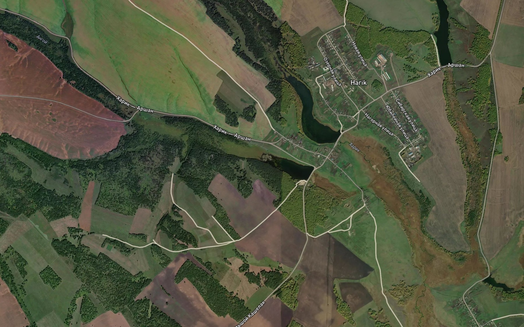 Satellite map of the Angoy