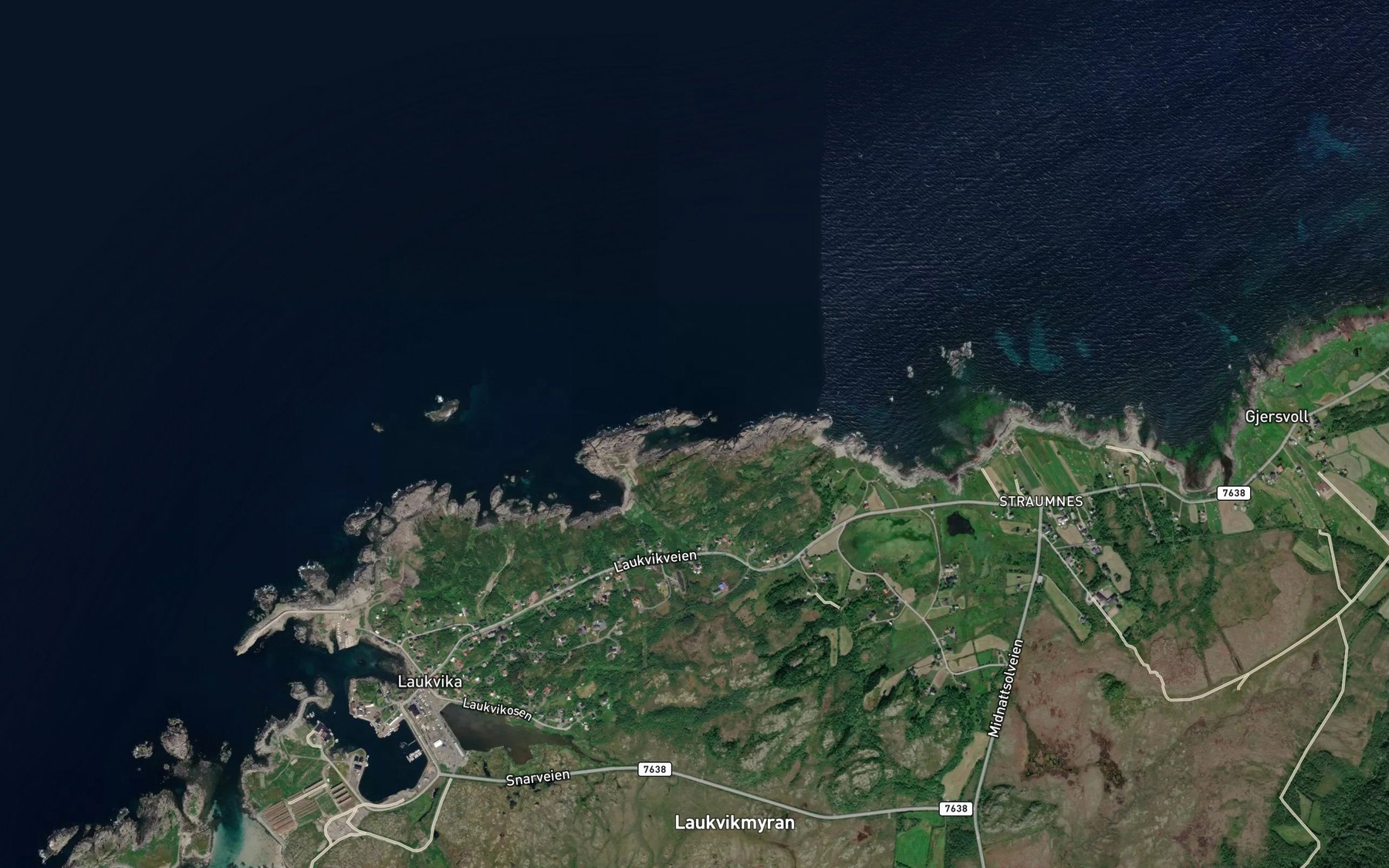 Satellite map of the Ol-Massavika