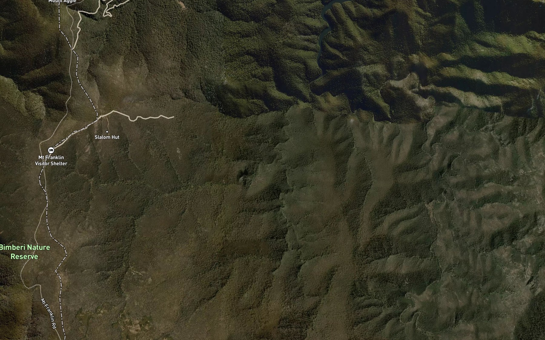 Satellite map of the Ginini Creek
