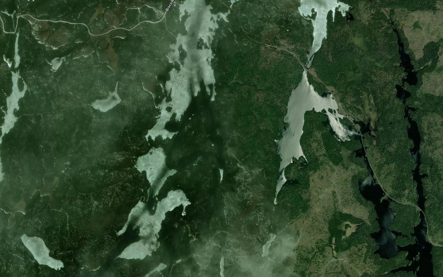 Satellite map of the Crooked Narrows