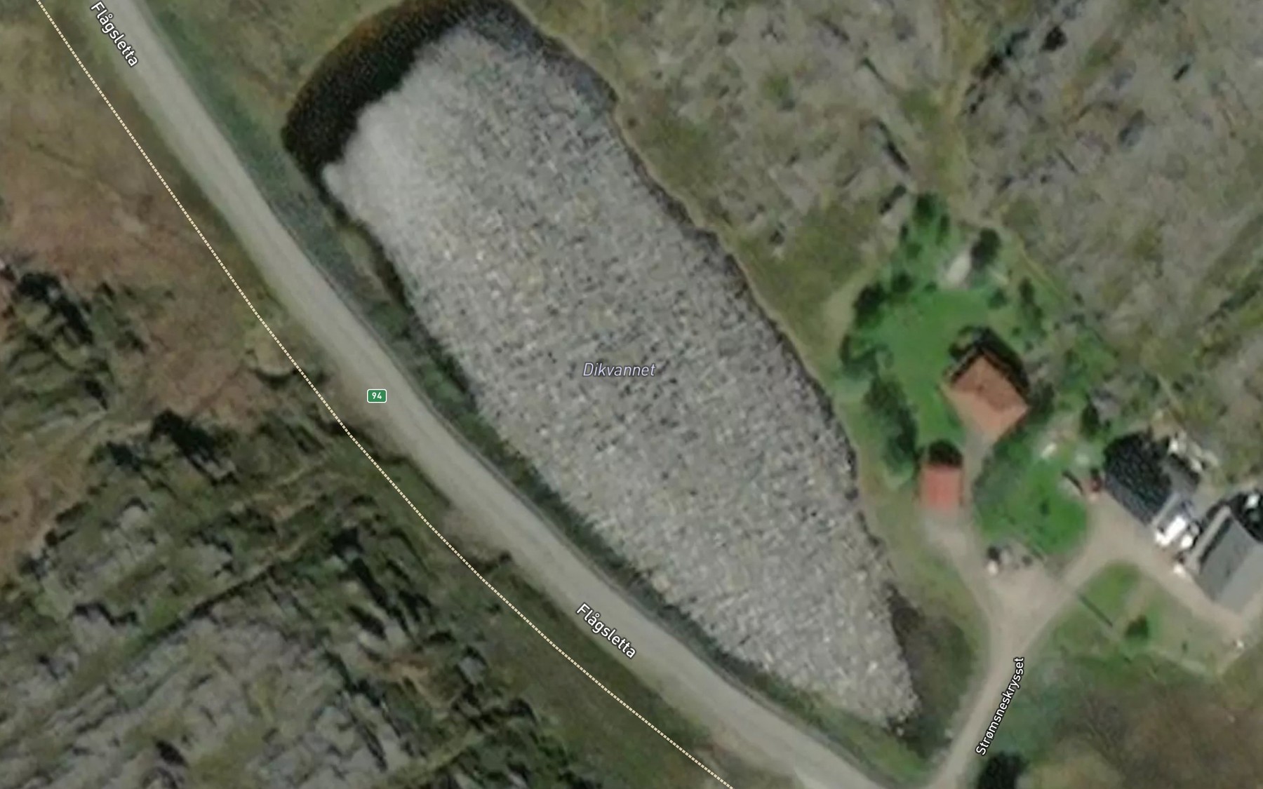 Satellite map of the Dikvatnet