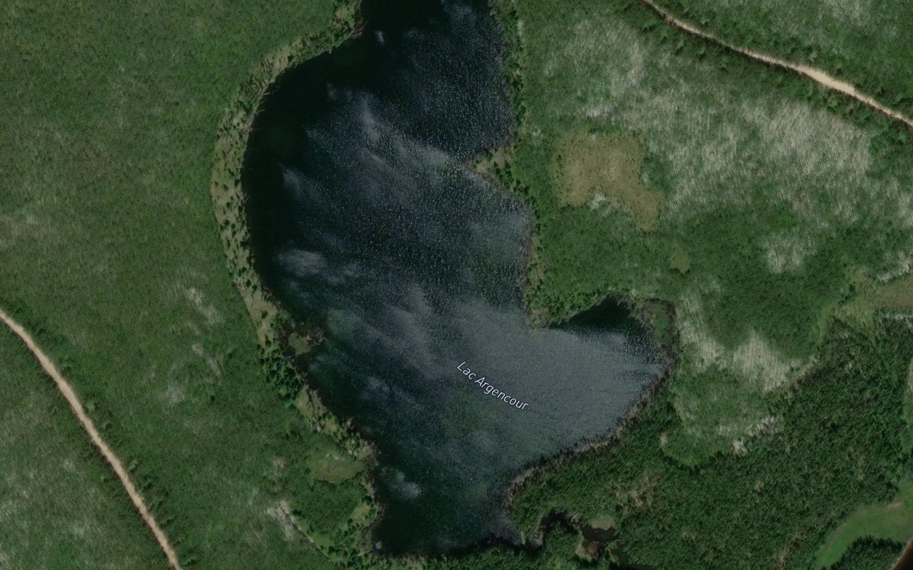 Satellite map of the Lac Argencour