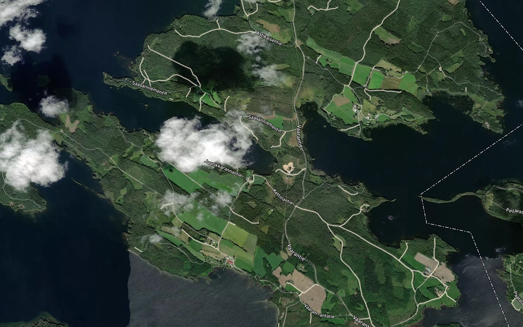 Satellite map of the Lahdenpohja