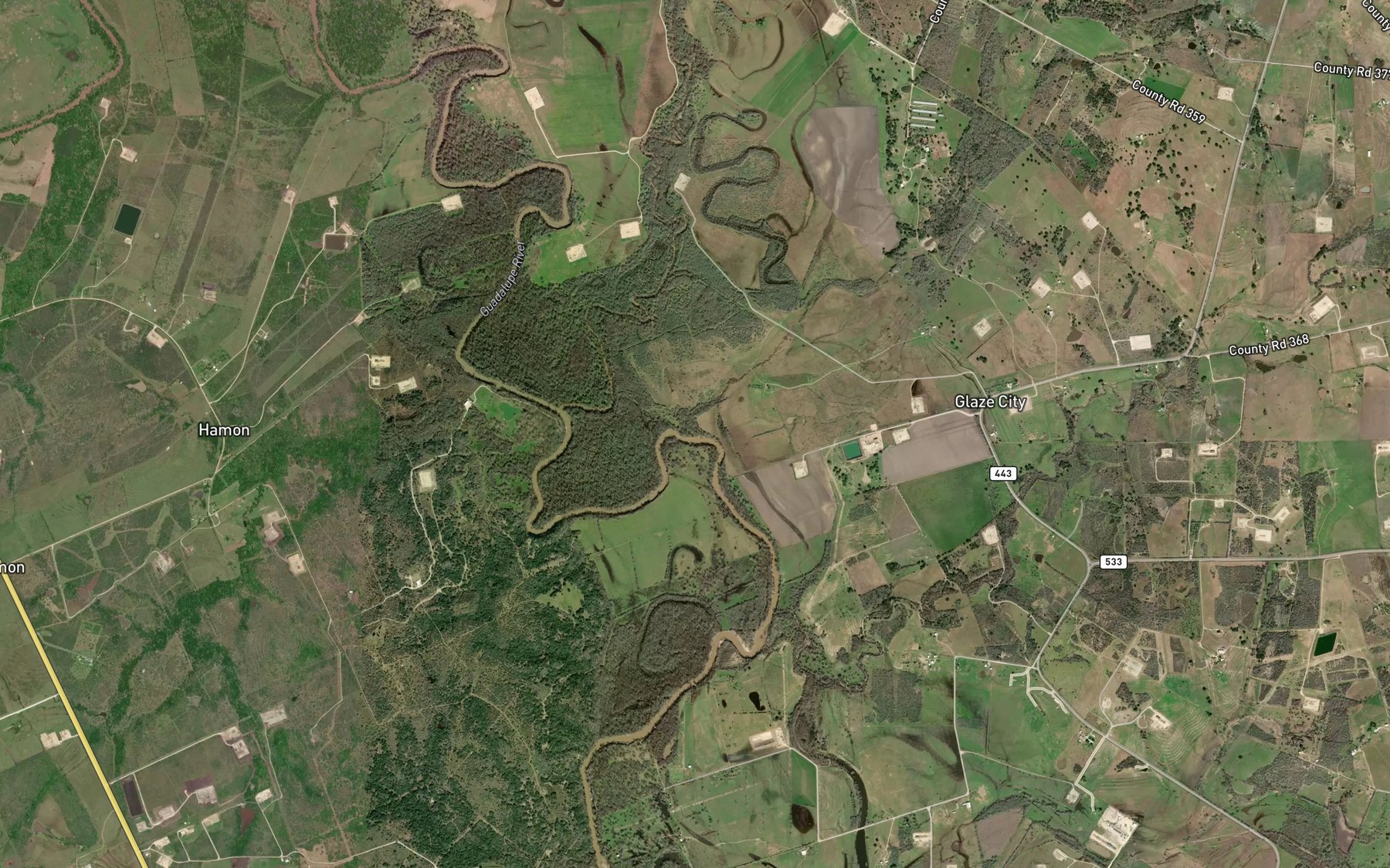 Satellite map of the Kokernot Branch