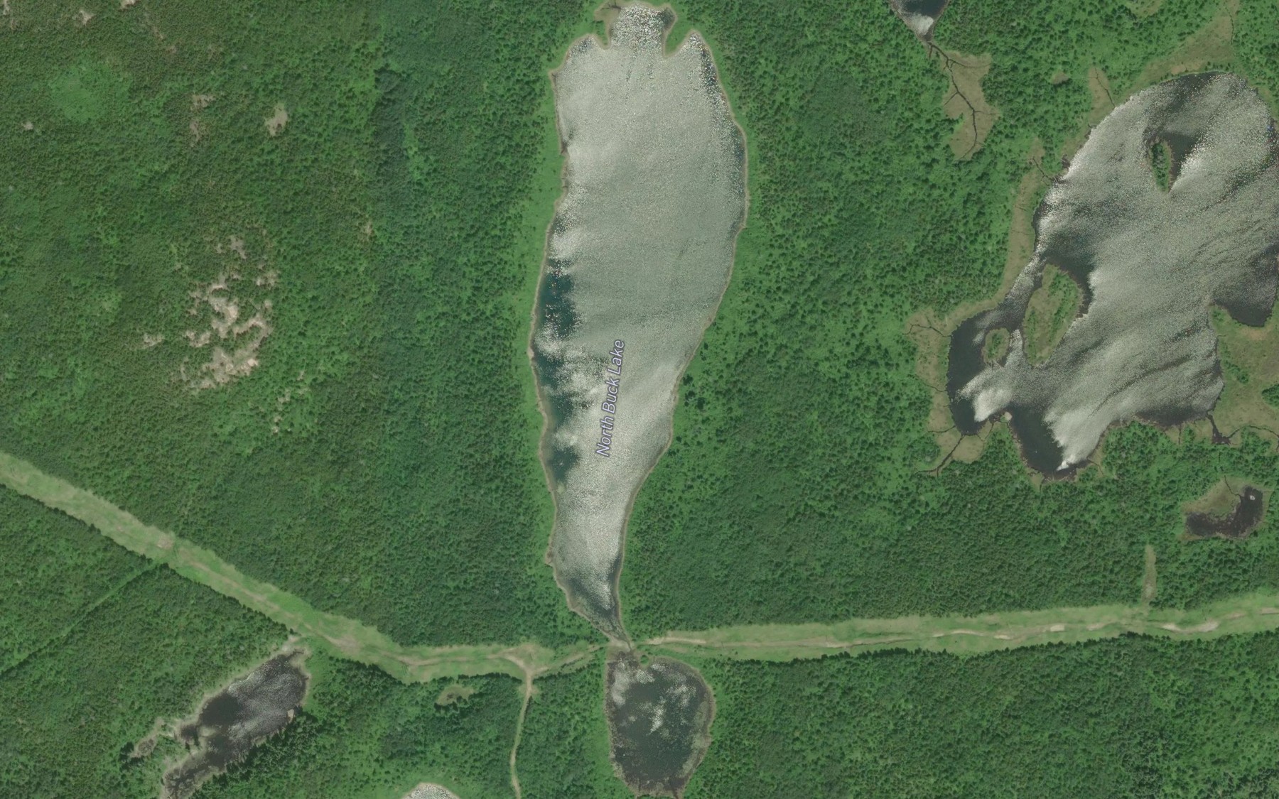 Satellite map of the North Buck Lake