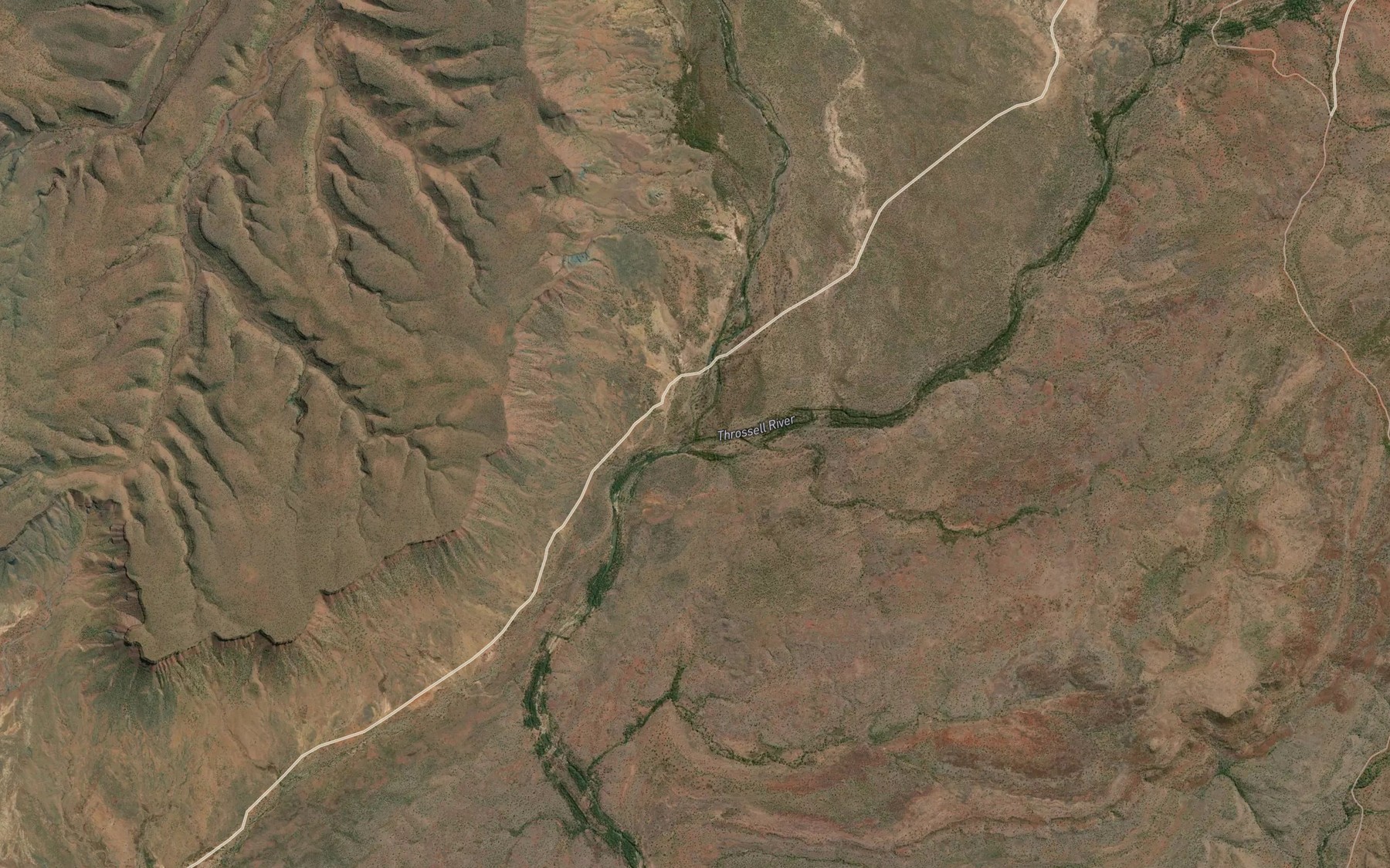 Satellite map of the Mountain Creek