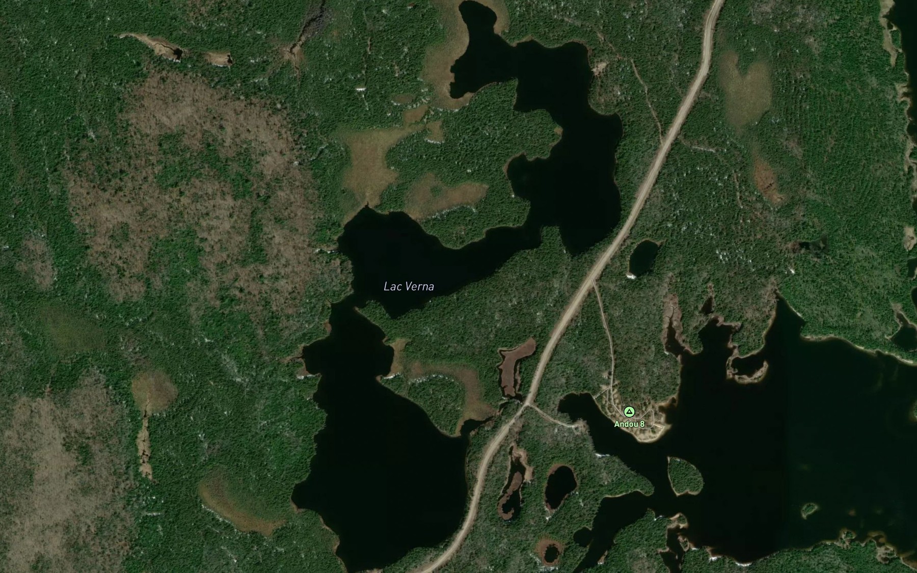 Satellite map of the Lac Verna
