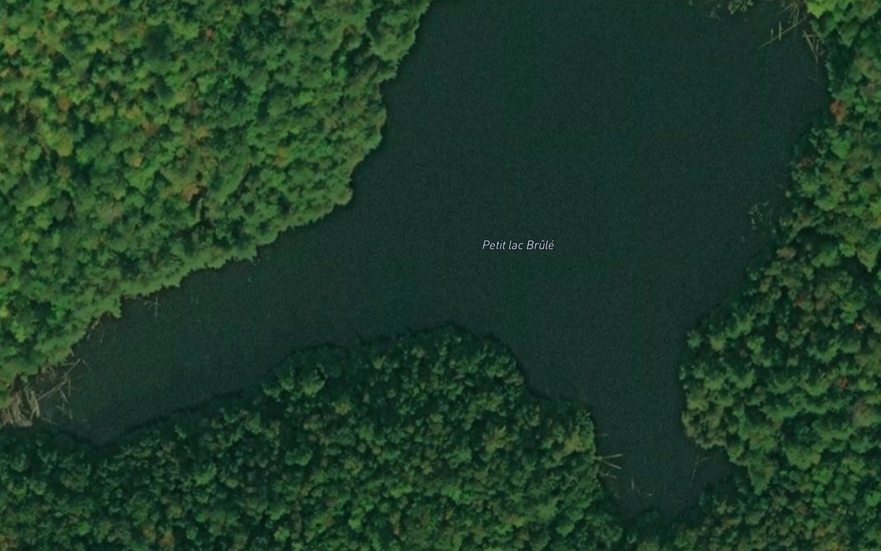 Satellite map of the Petit lac Brule