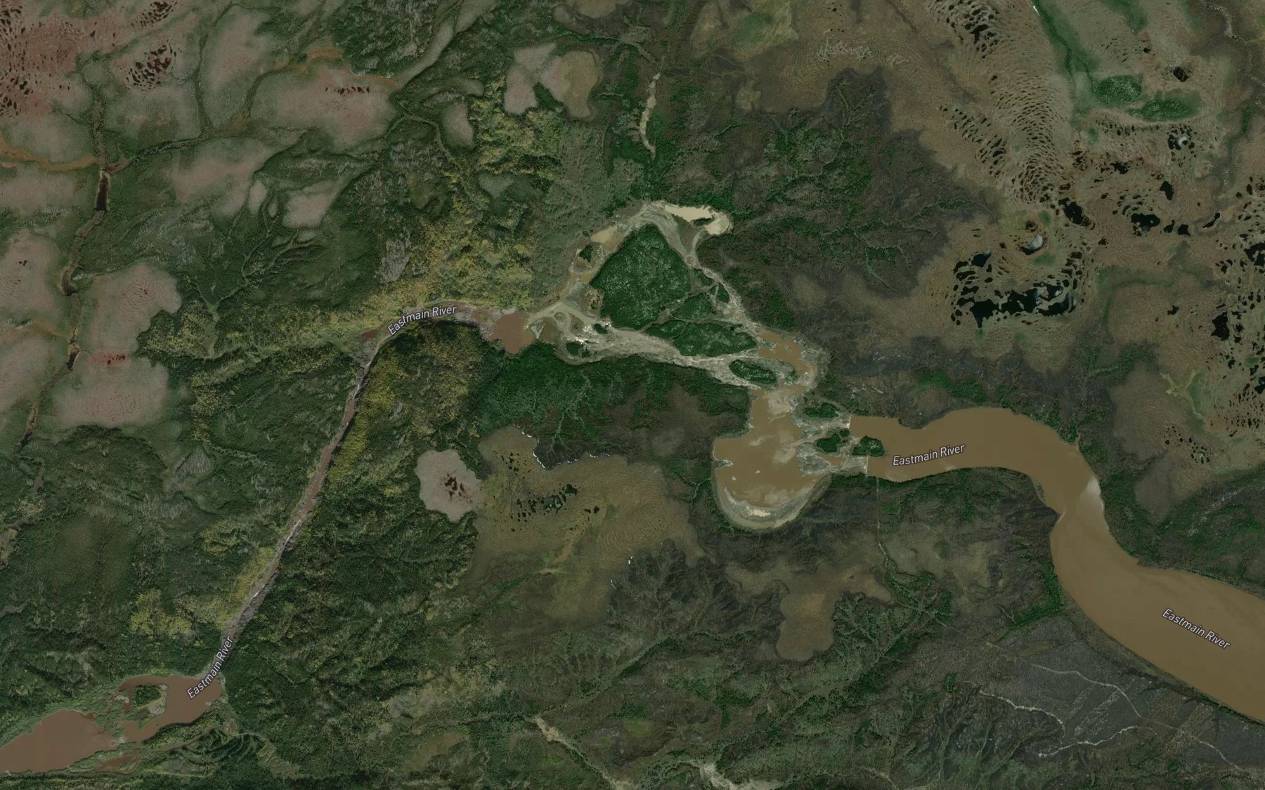 Satellite map of the Rapides Misinichikamikw