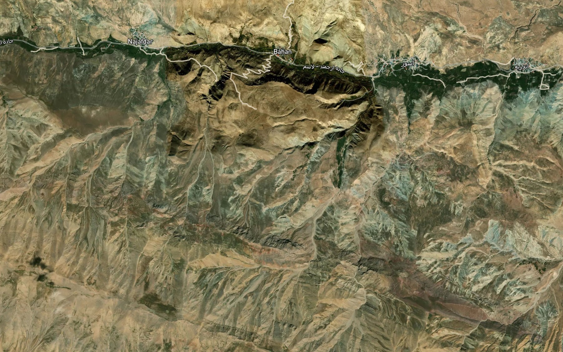 Satellite map of the Cheshmeh-ye Sar Cheshmeh