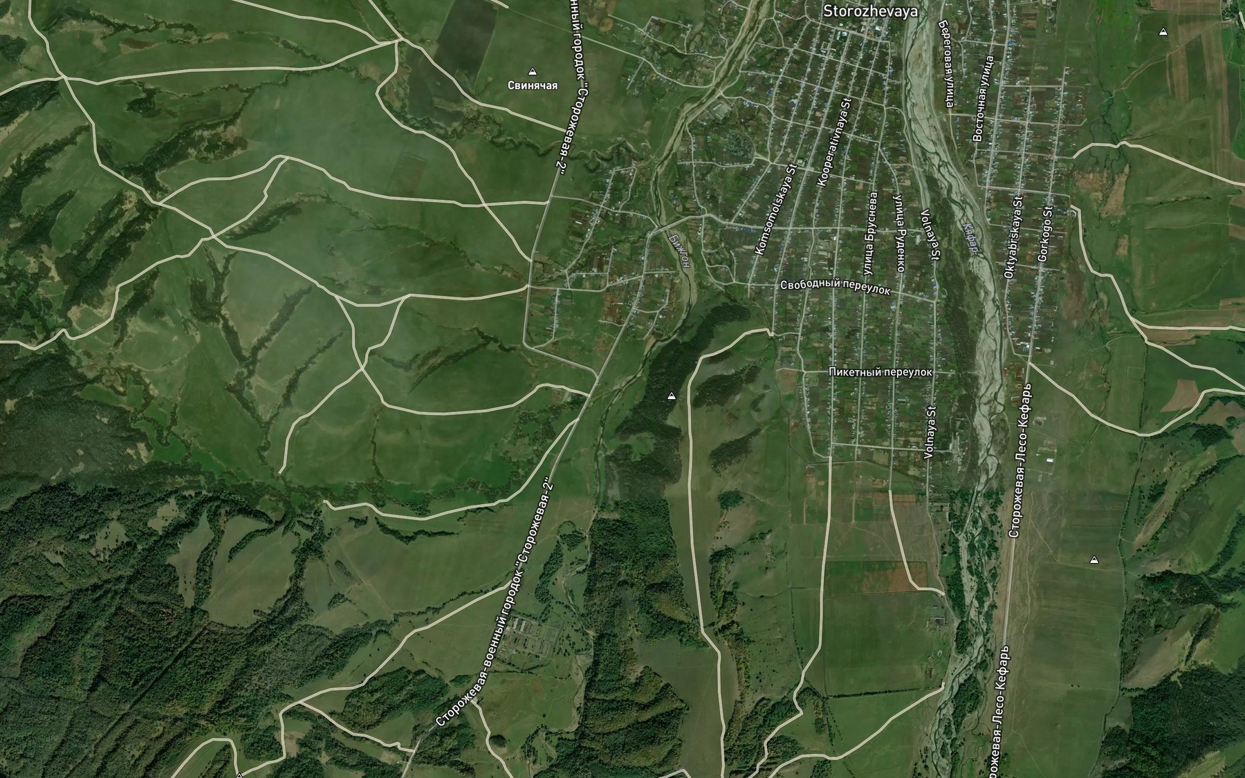 Satellite map of the Shamayka