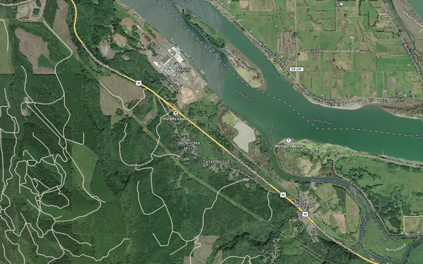 Satellite map of the McFarlane Creek