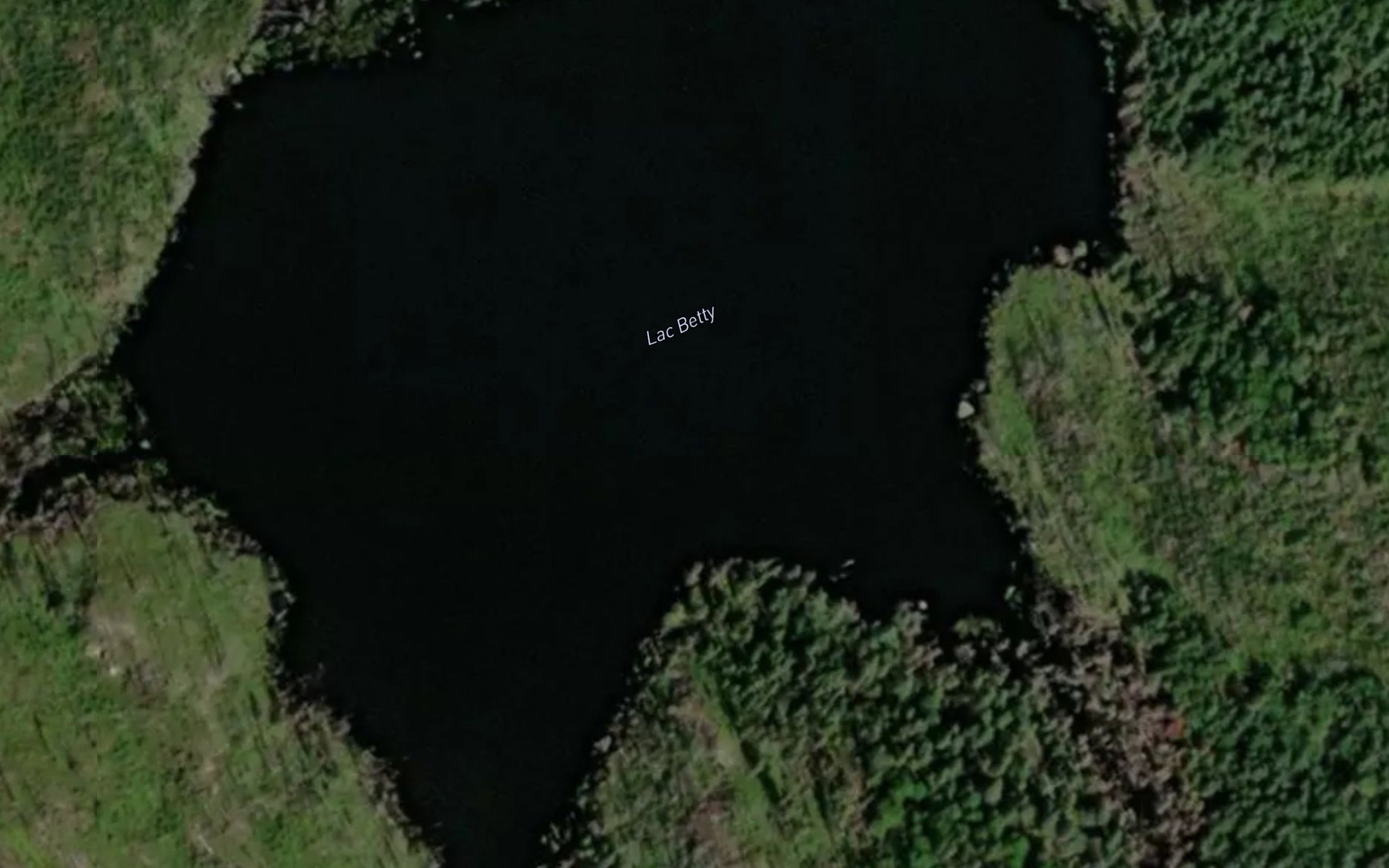 Satellite map of the Lac Betty