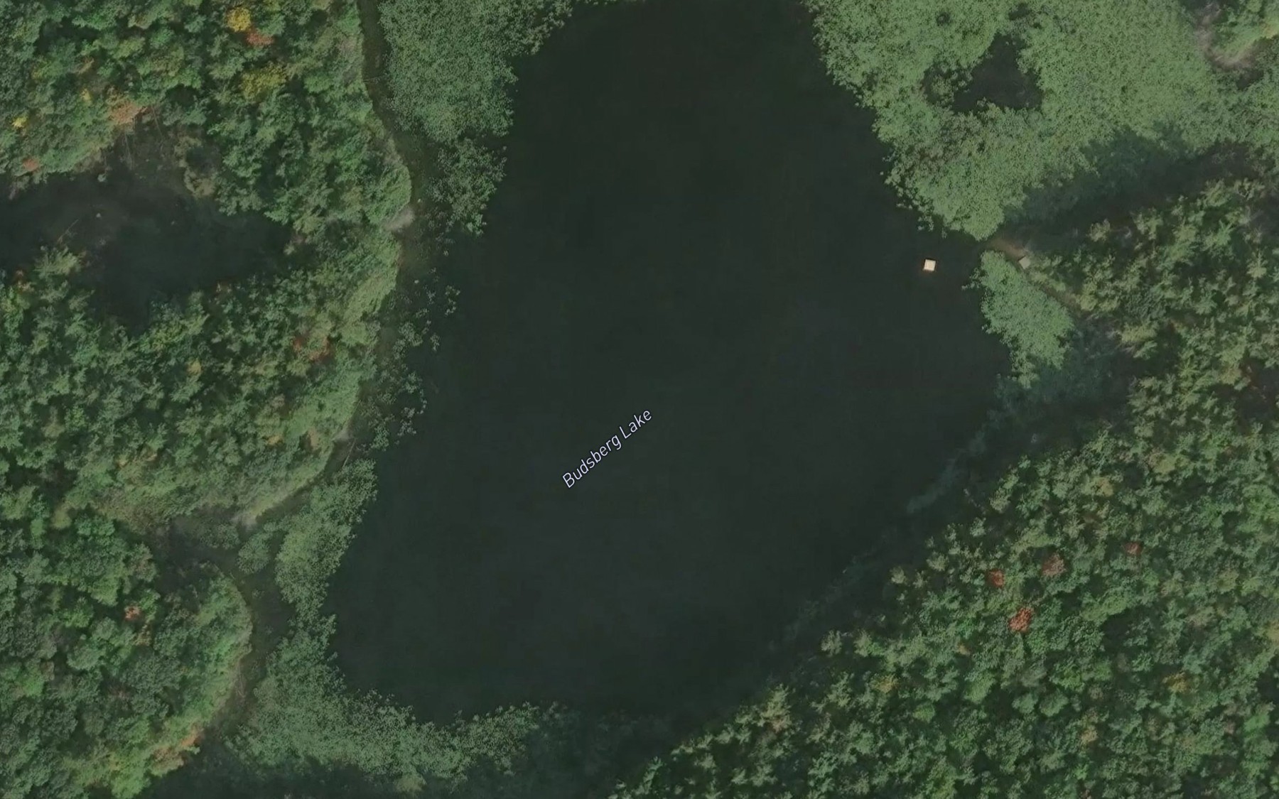 Satellite map of the Budsberg Pond