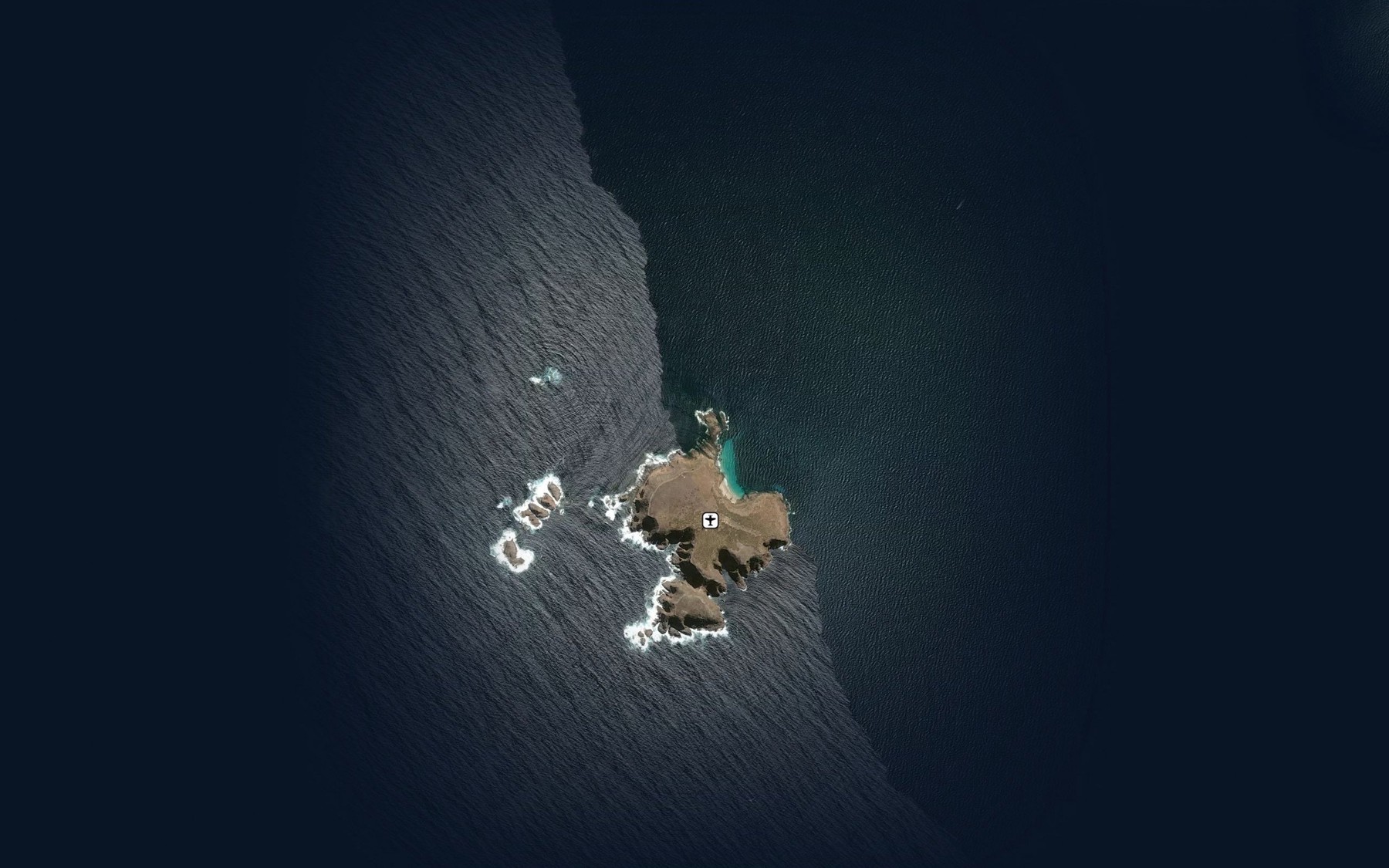 Satellite map of the North West Bay