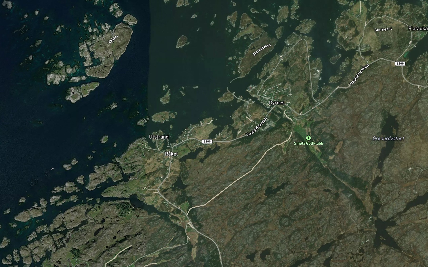 Satellite map of the Batnesbukta