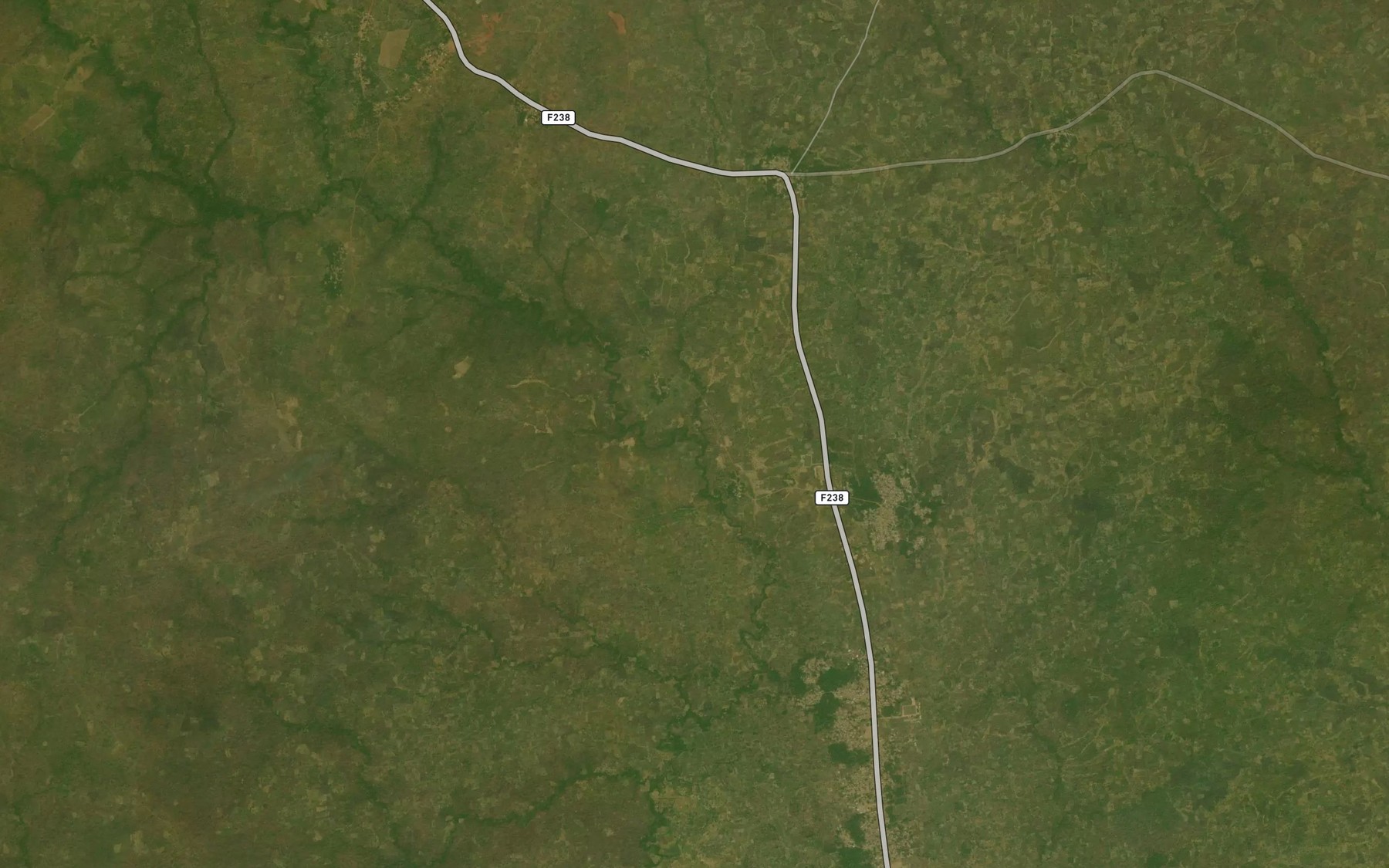 Satellite map of the River Ekukute