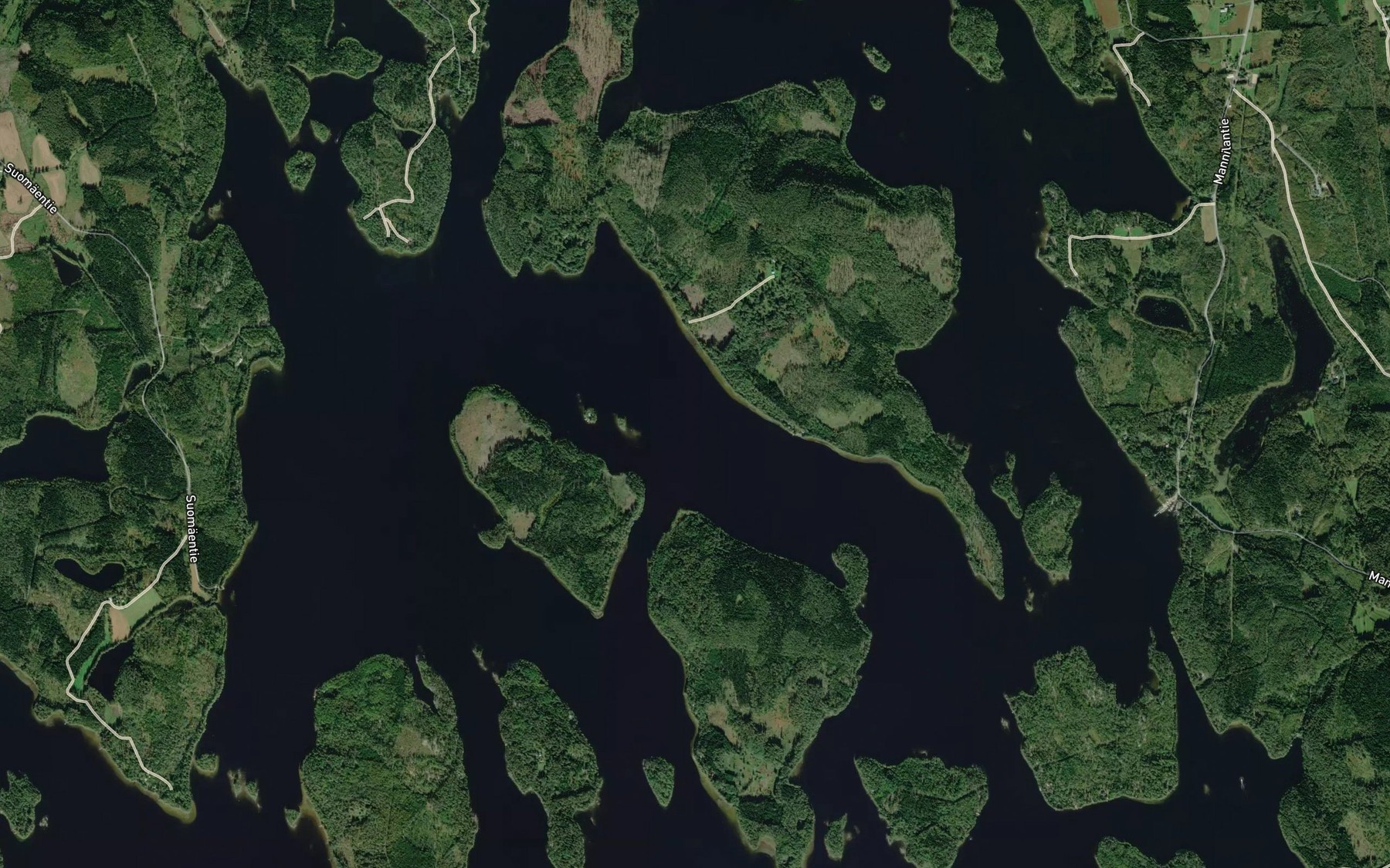 Satellite map of the Hiekonsalmi
