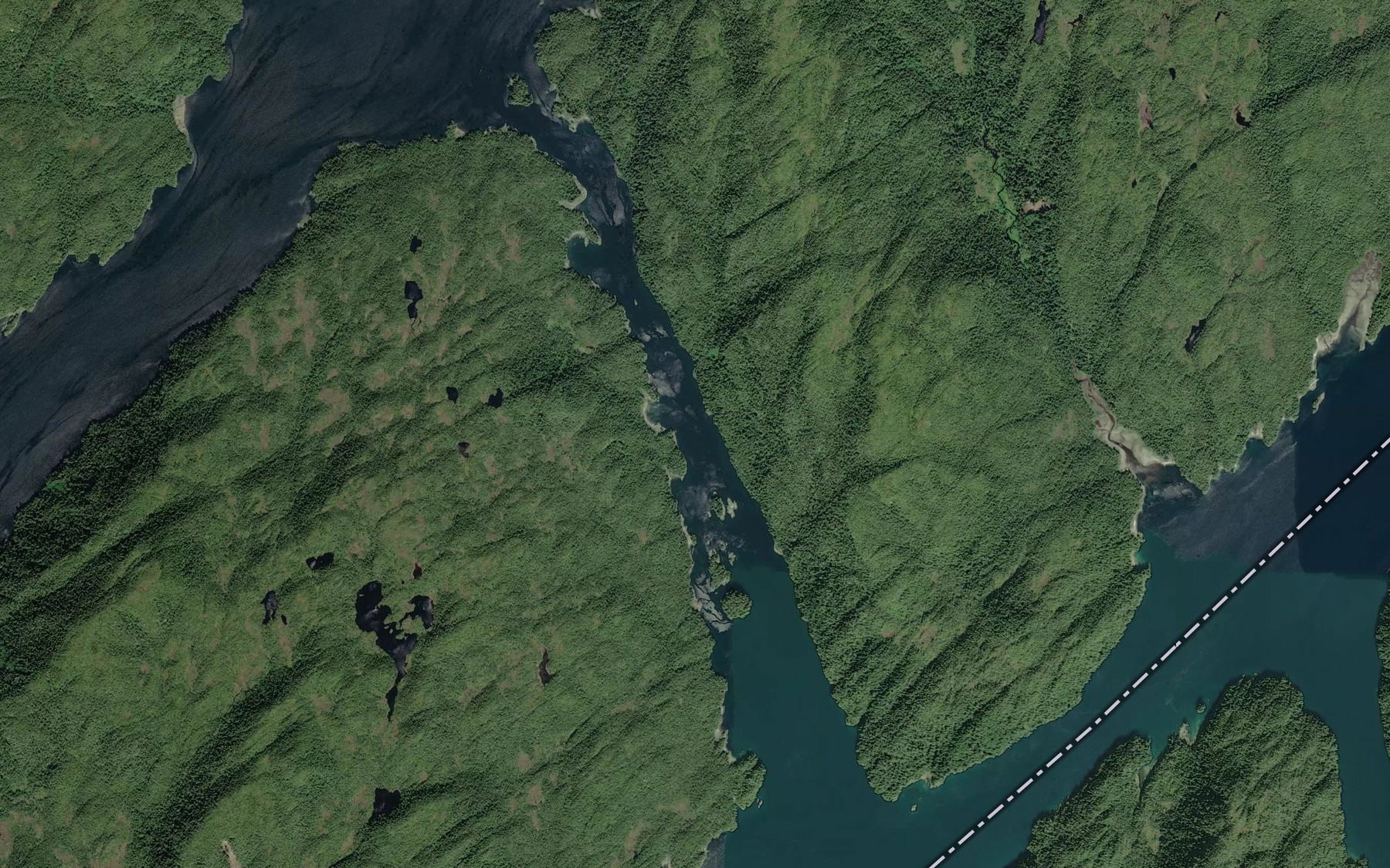 Satellite map of the Edward Passage