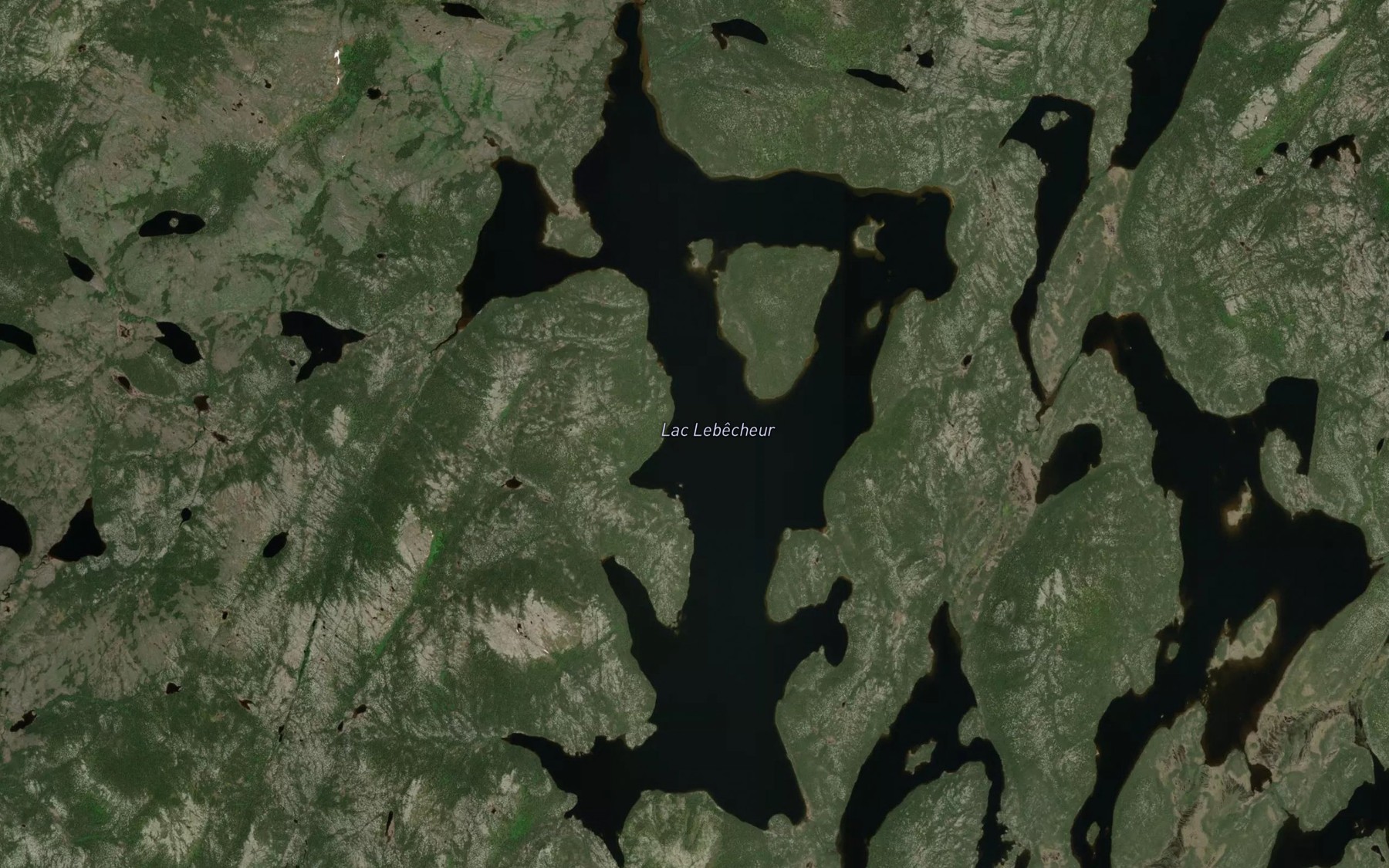 Satellite map of the Lac Lebecheur