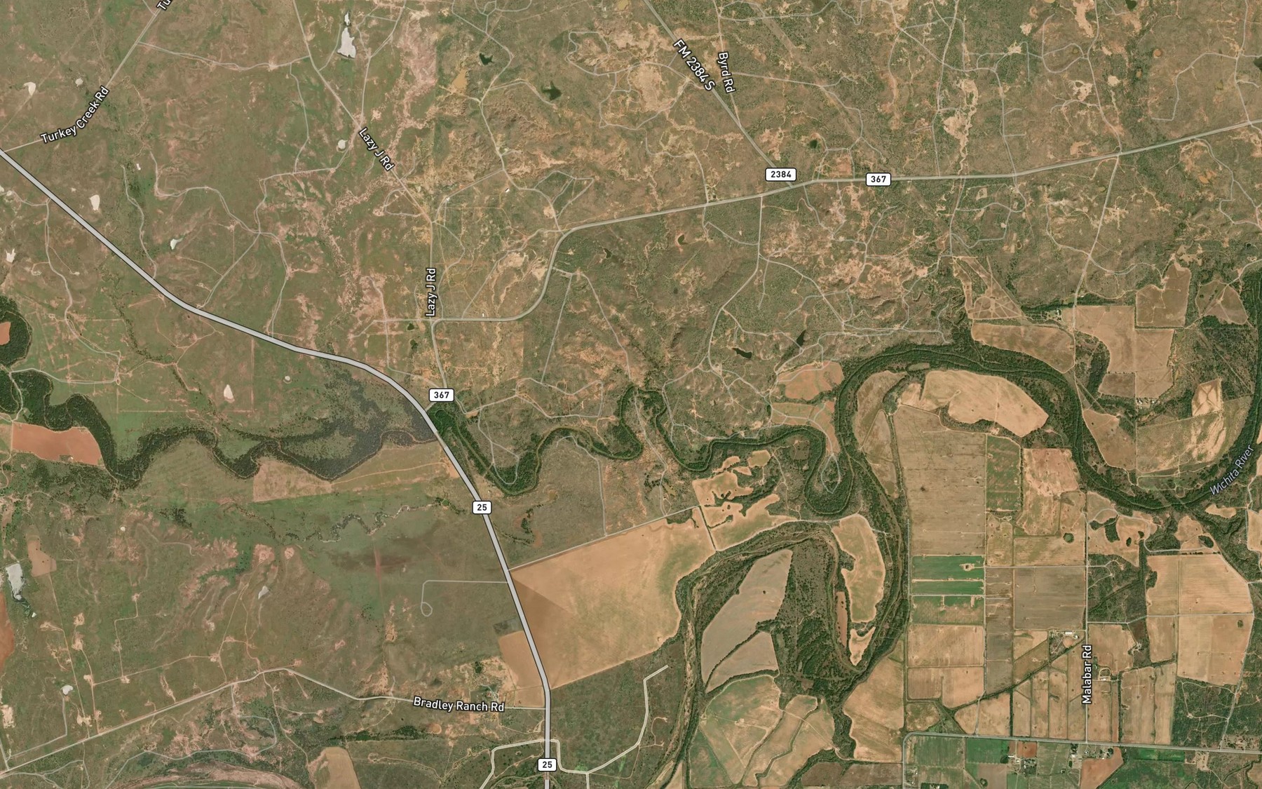 Satellite map of the Beaver Creek Lake