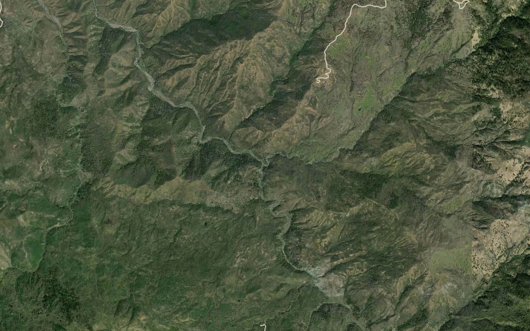 Satellite map of the Bear Creek