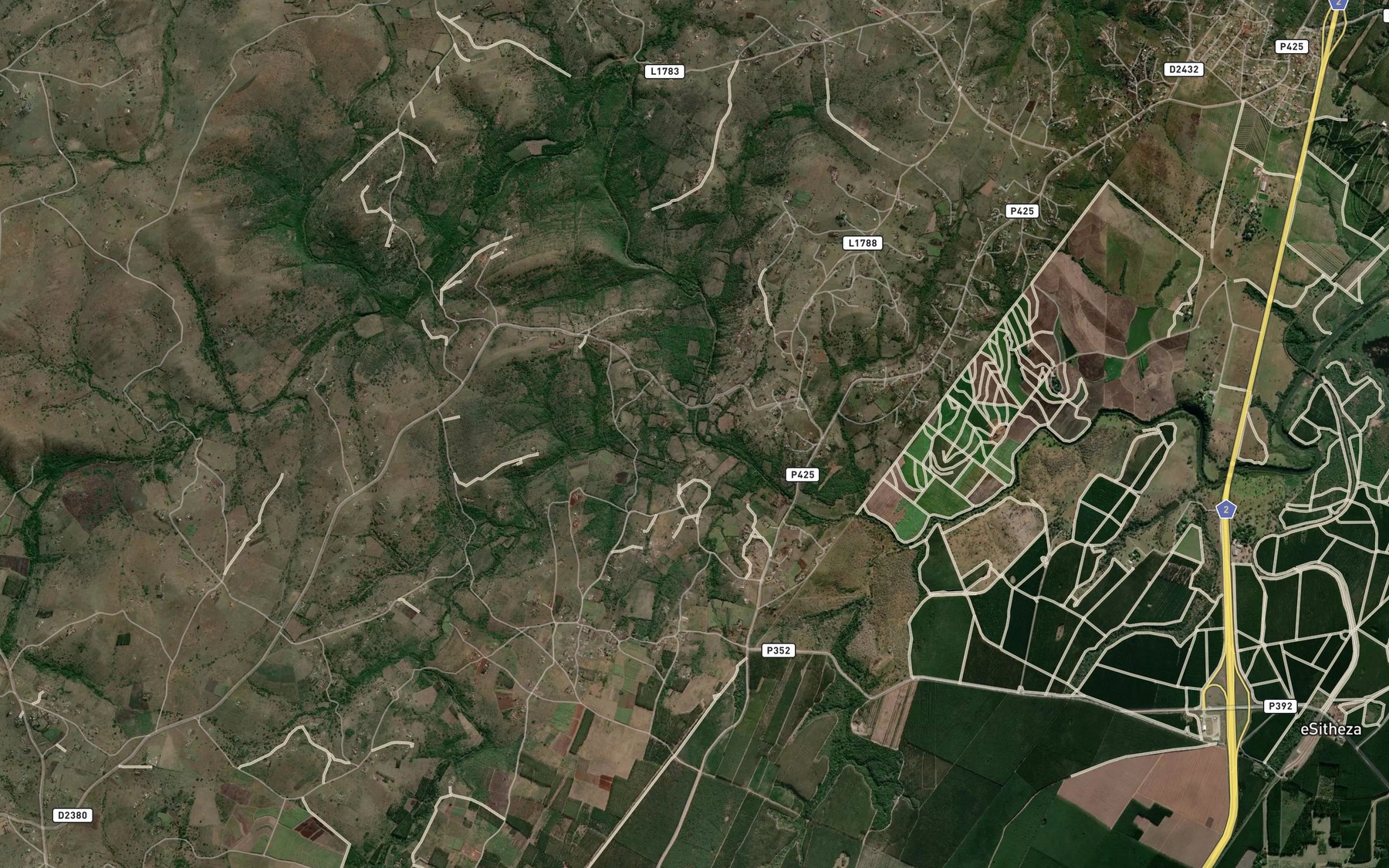 Satellite map of the Ntobozi