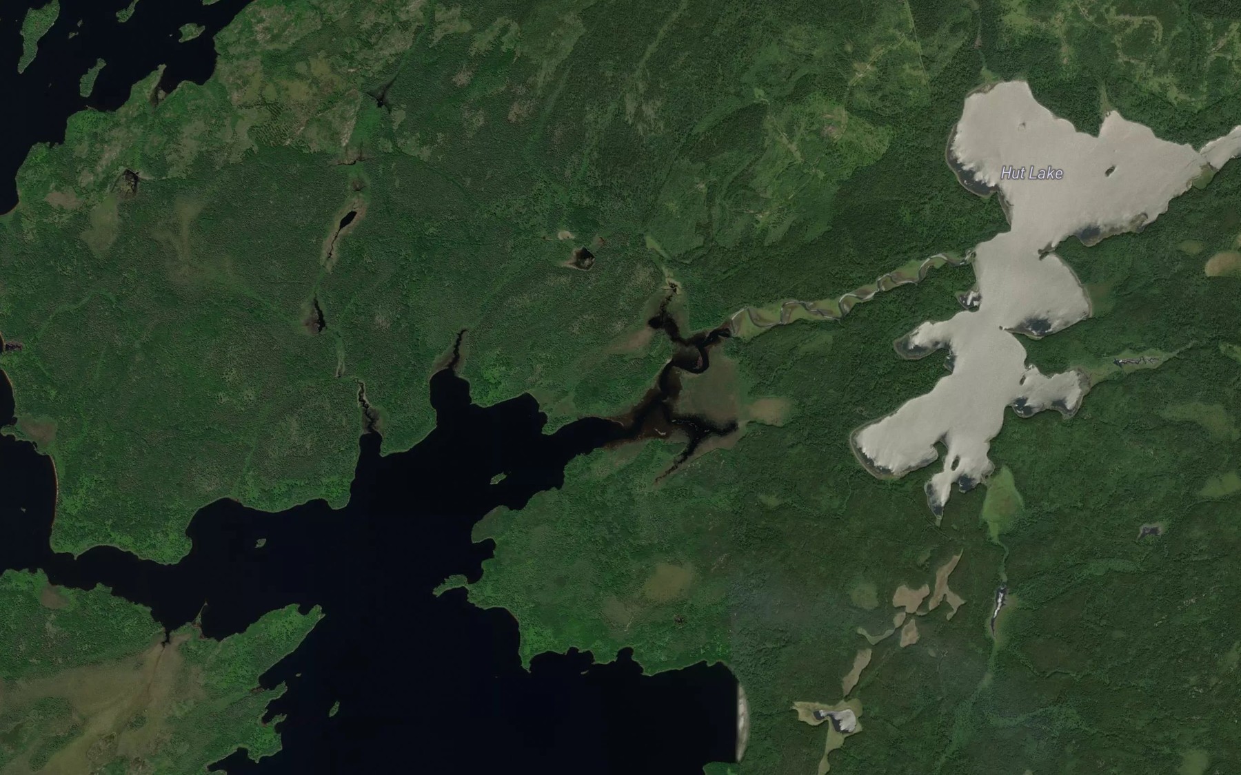 Satellite map of the Grassy River