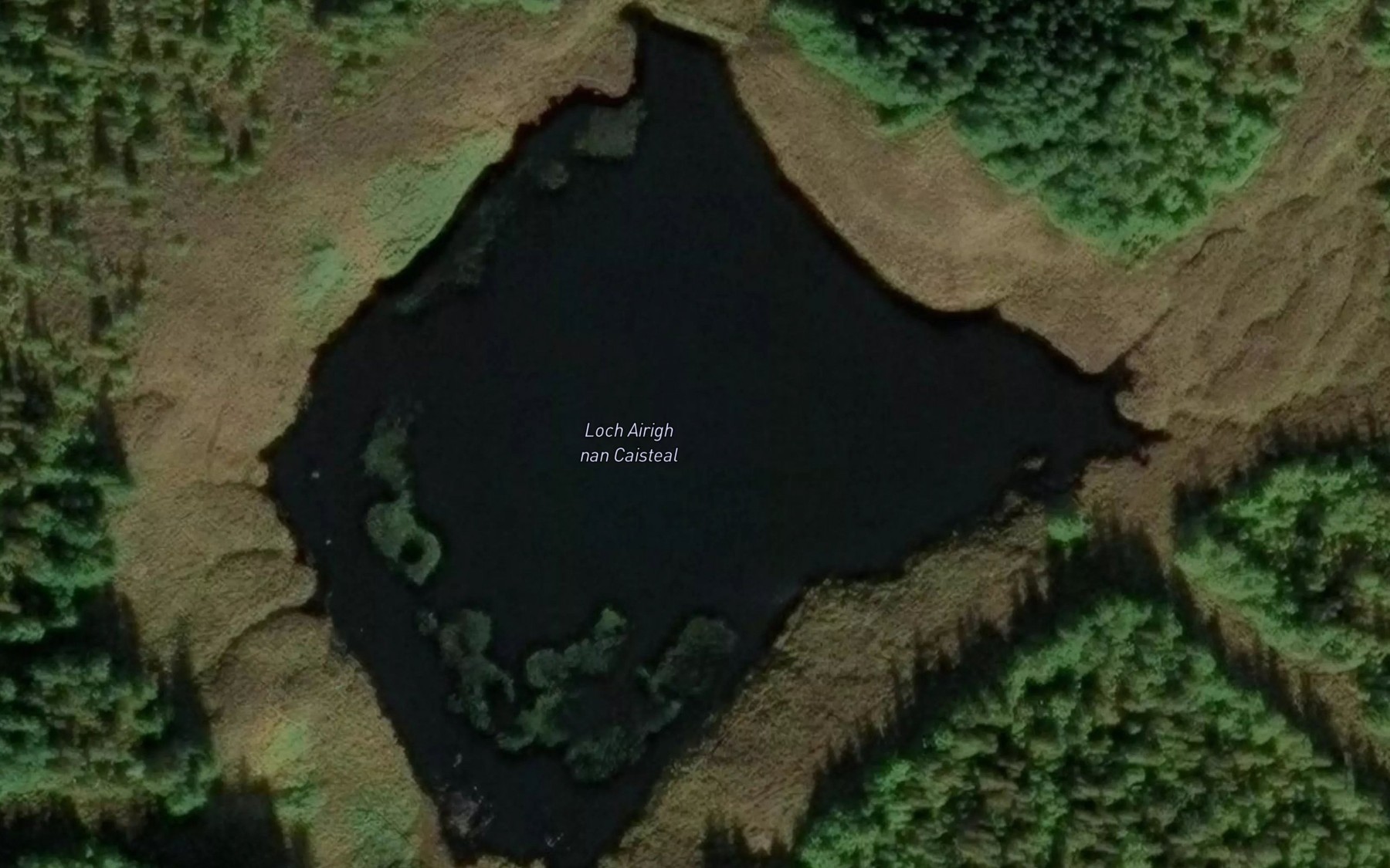 Satellite map of the Loch Airidh nan Caisteal
