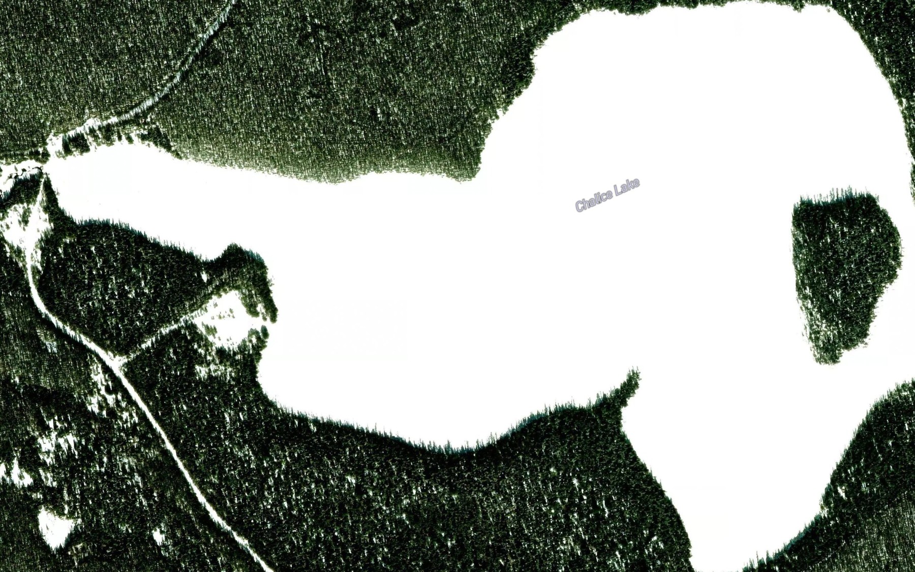 Satellite map of the Chalice Lake