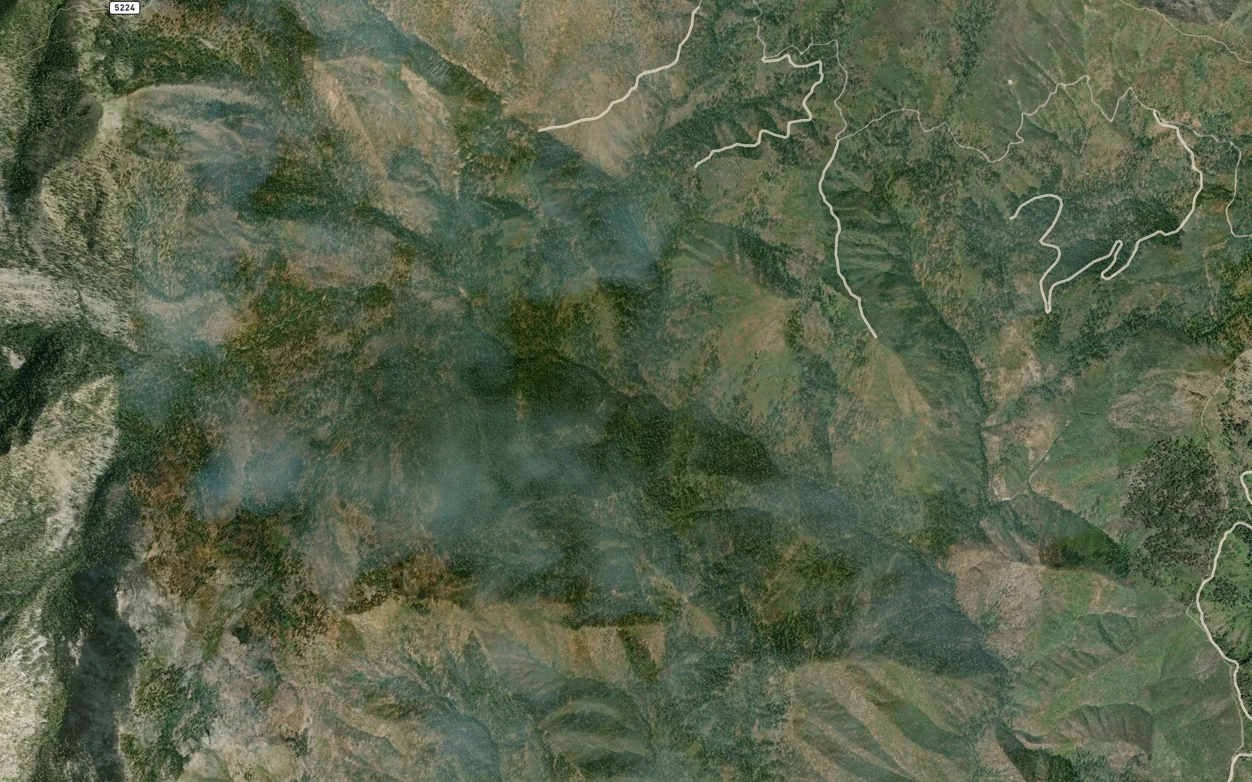 Satellite map of the Lick Creek