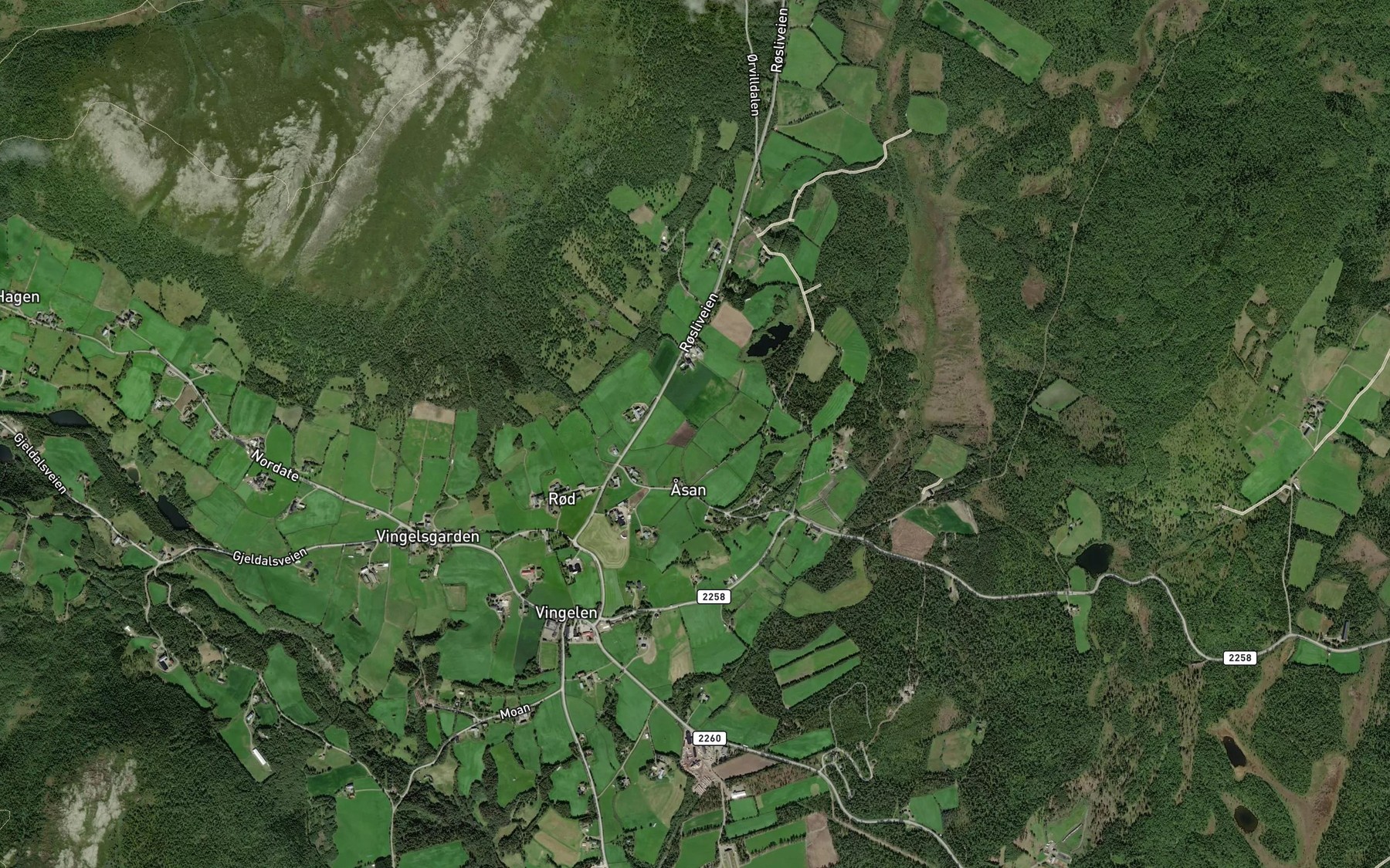 Satellite map of the Bantjonnbekken