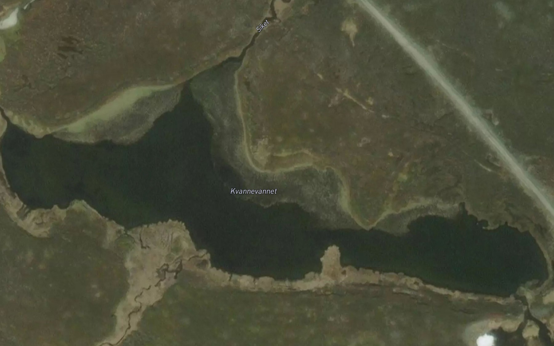 Satellite map of the Kvannevatnet